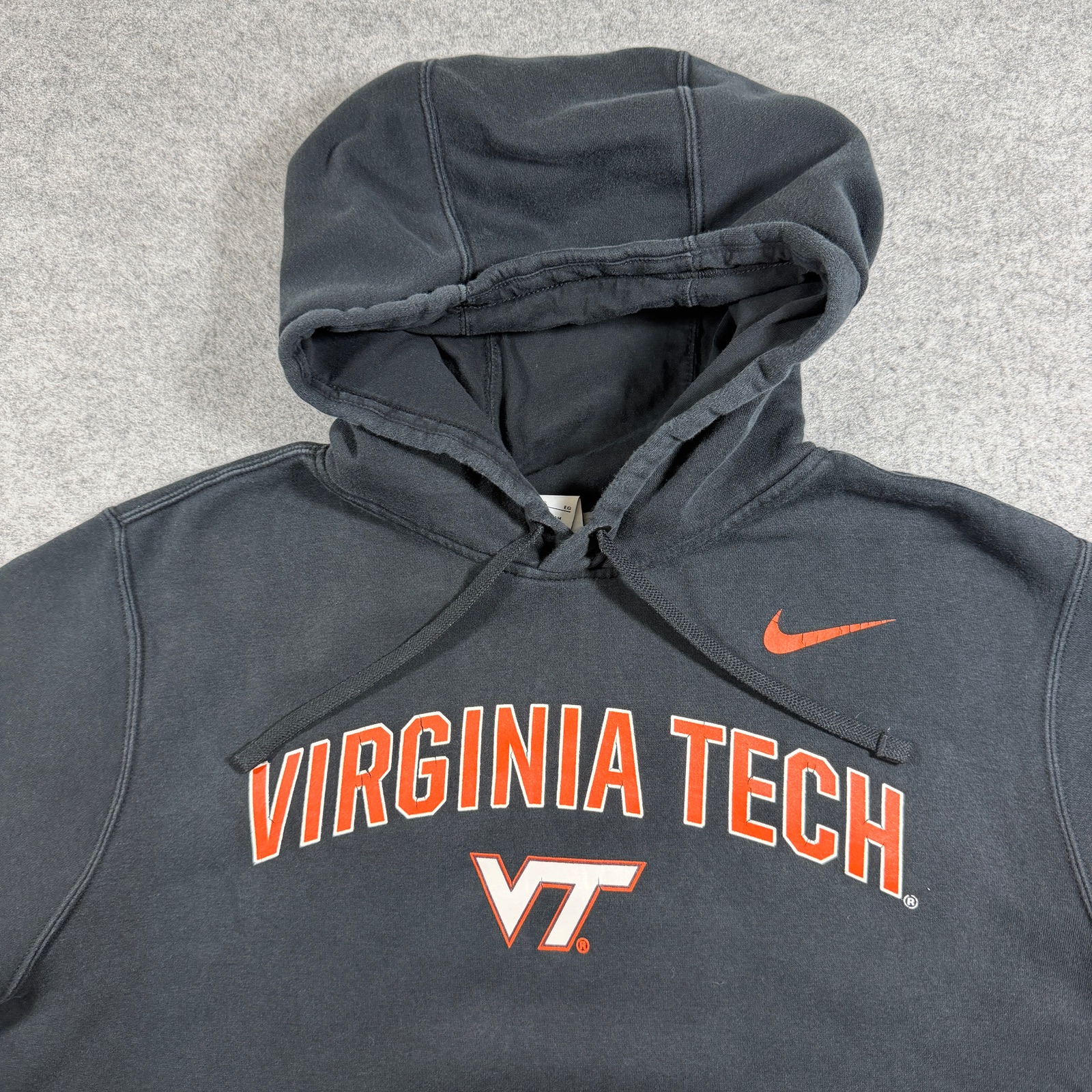 Nike Virginia Tech Hokies Club Fleece Hoodie Mens XL Black Soft Drawstring thumbnail 3