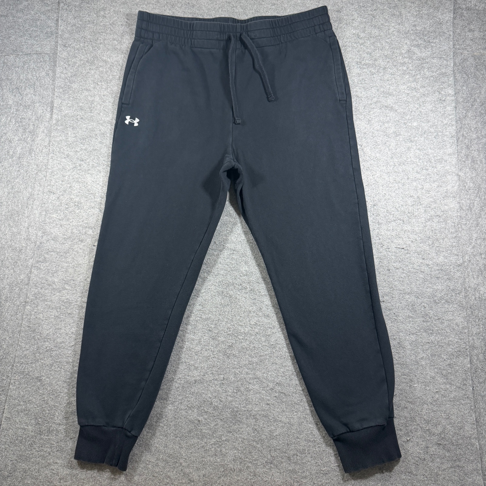 Under Armour Fleece Joggers Mens XL Black Training Athletic Pants Drawstring