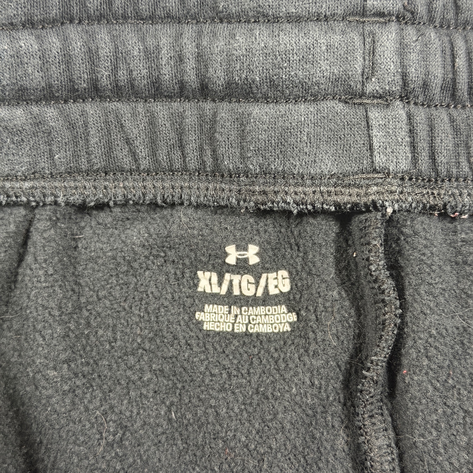 Under Armour Fleece Joggers Mens XL Black Training Athletic Pants Drawstring thumbnail 3