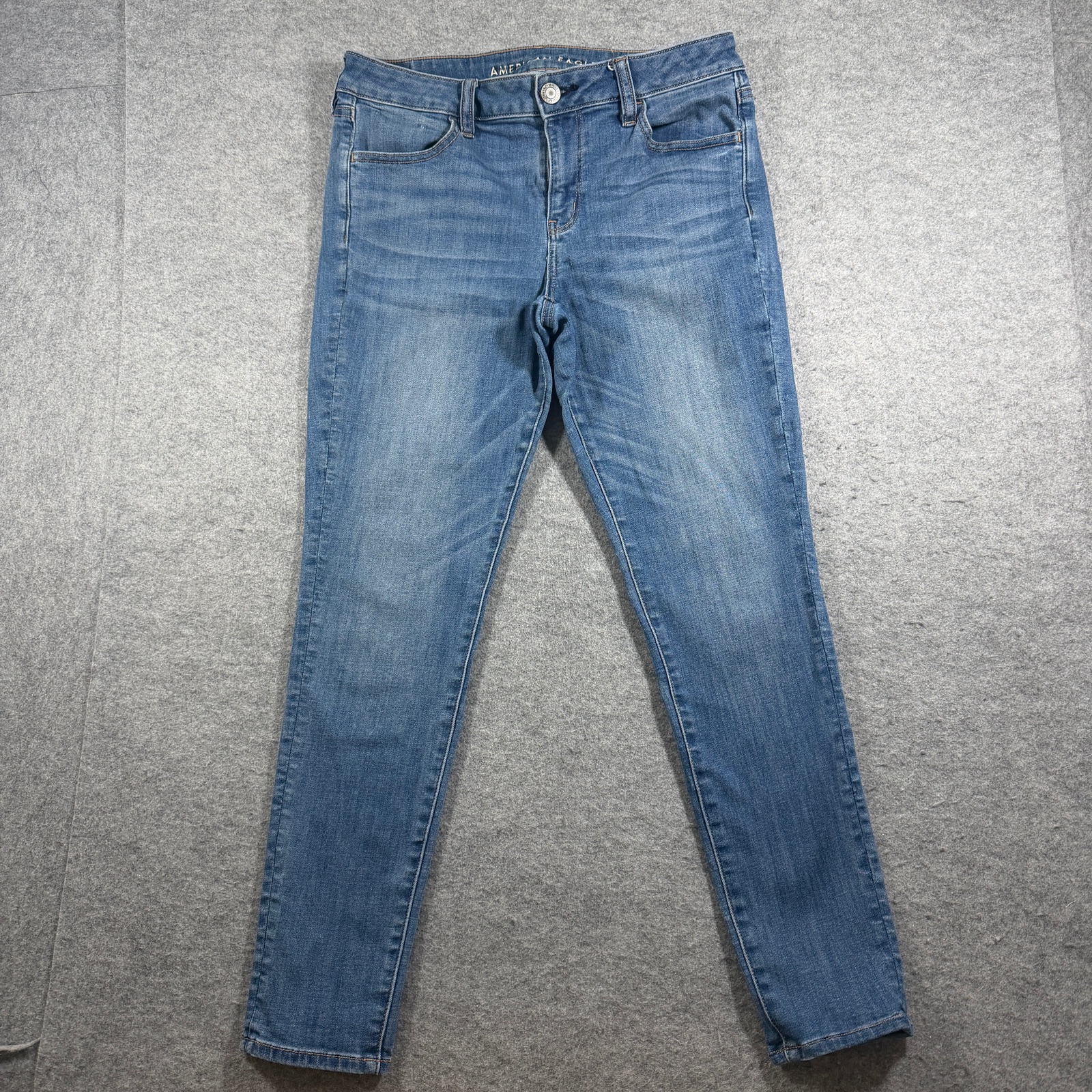 American Eagle Next Level Stretch Skinny Jeans Womens 10 Blue Denim Jegging Fit