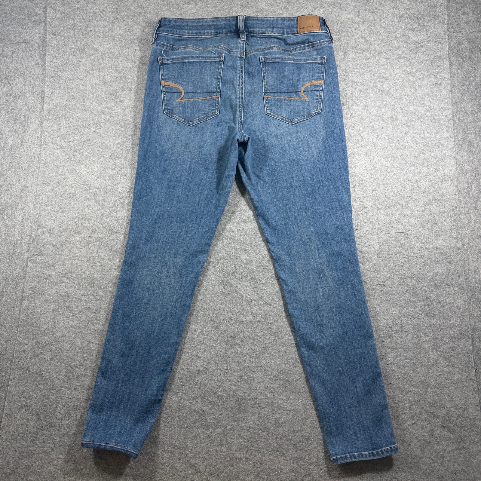 American Eagle Next Level Stretch Skinny Jeans Womens 10 Blue Denim Jegging Fit thumbnail 2