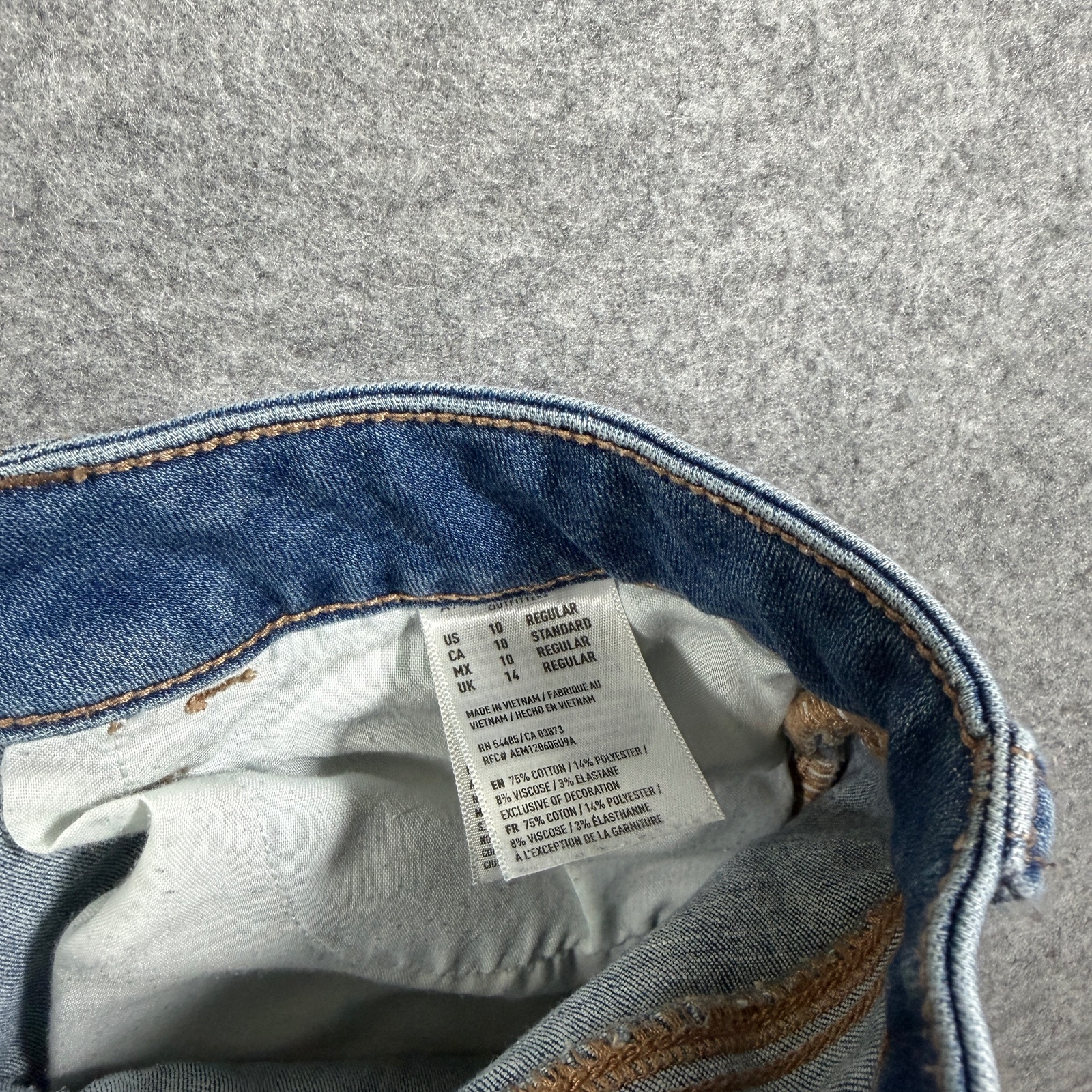 American Eagle Next Level Stretch Skinny Jeans Womens 10 Blue Denim Jegging Fit thumbnail 4