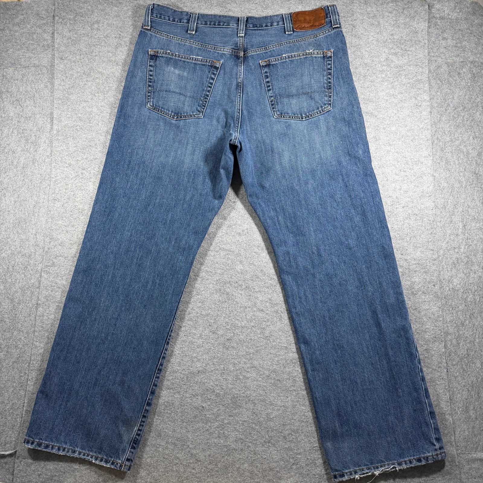 Vintage Eddie Bauer Denim Jeans Mens 38x32 Relaxed Fit Medium Wash Distressed thumbnail 2