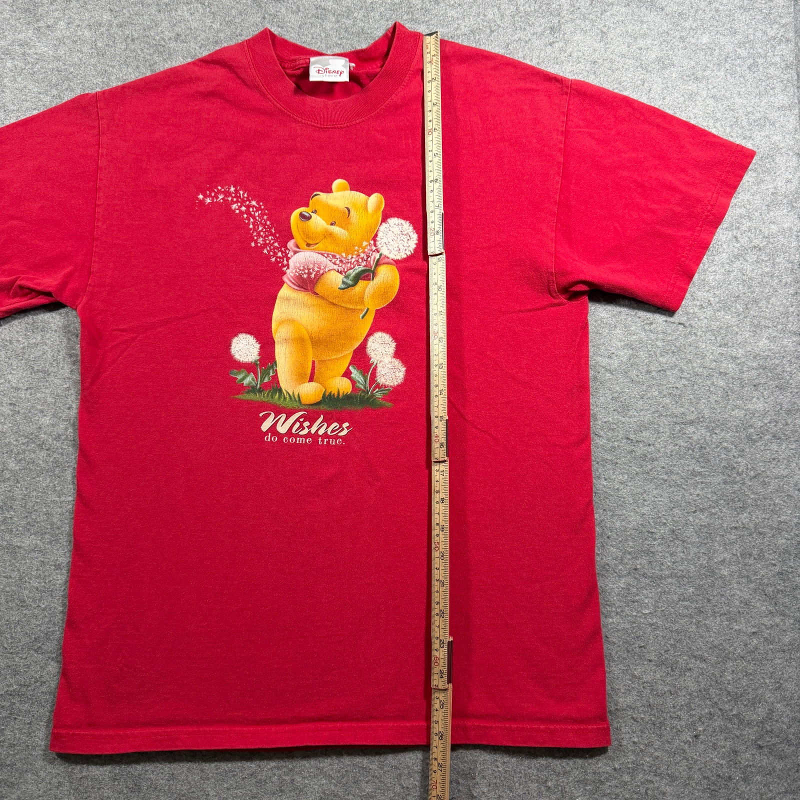 Disney Store T Shirt Womens M Red Winnie Pooh Wishes Holiday Graphic Cotton Tee thumbnail 6