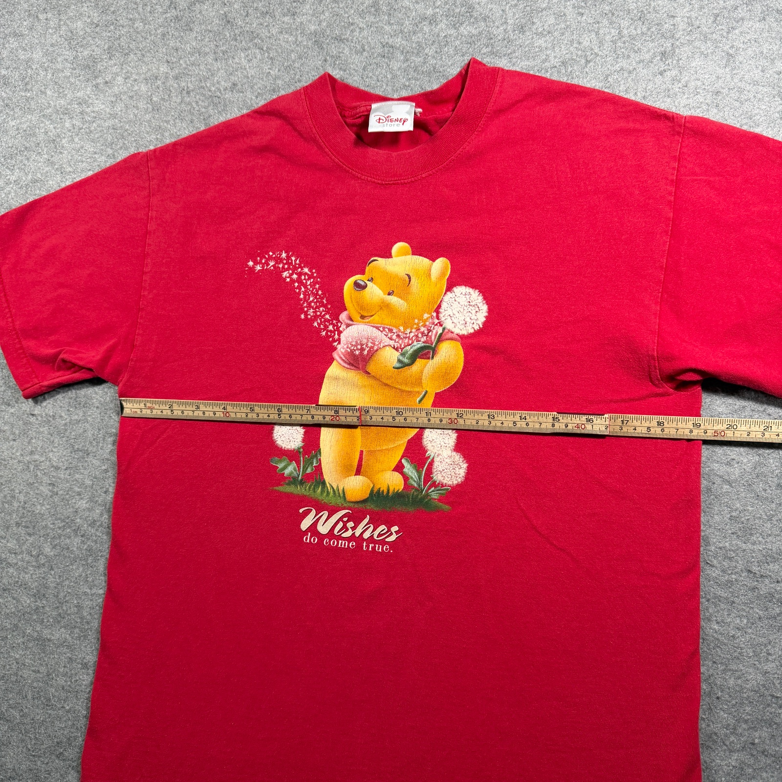 Disney Store T Shirt Womens M Red Winnie Pooh Wishes Holiday Graphic Cotton Tee thumbnail 7