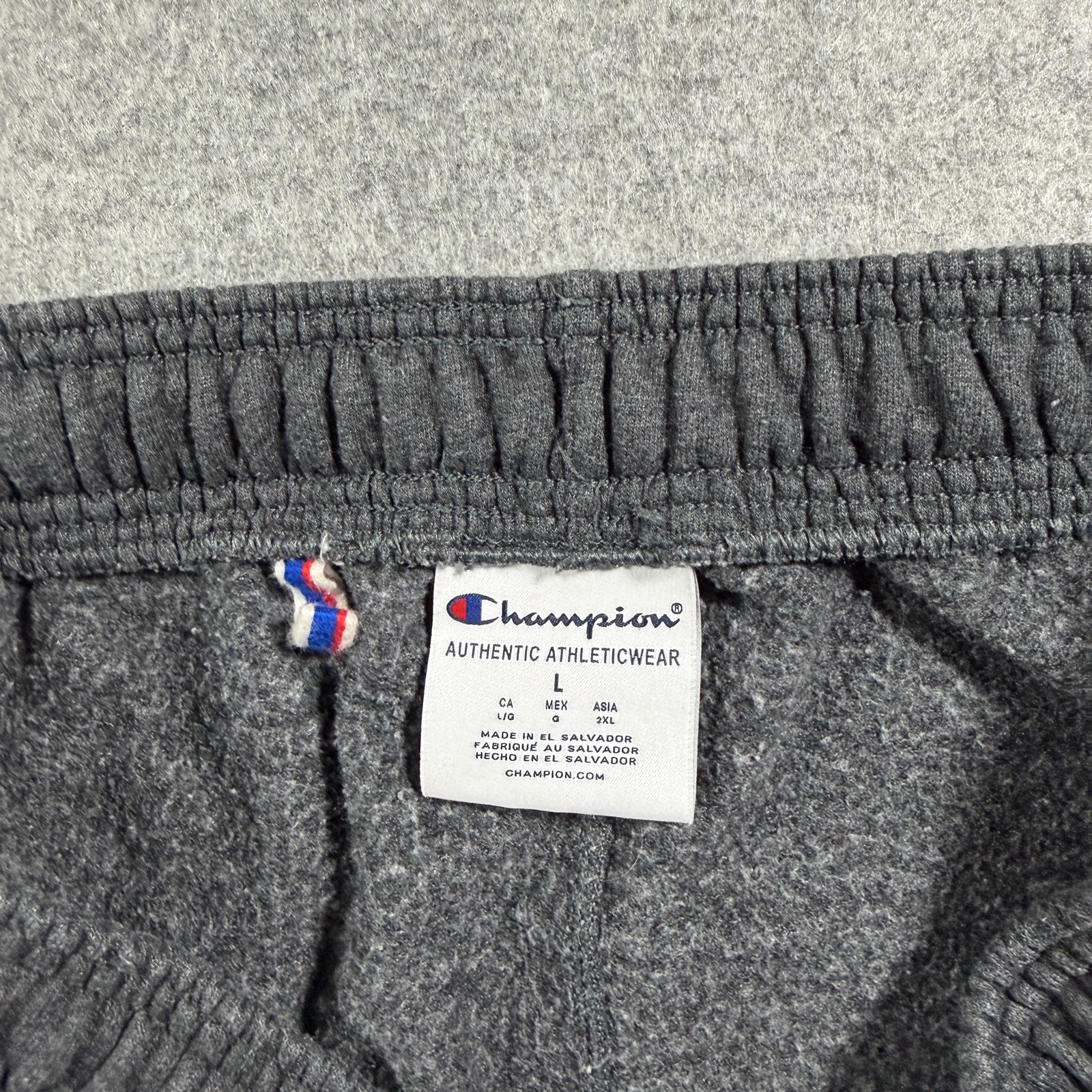 Champion TCU Joggers Mens L Charcoal Gray Fleece Elastic Waist Drawstring Pants thumbnail 4