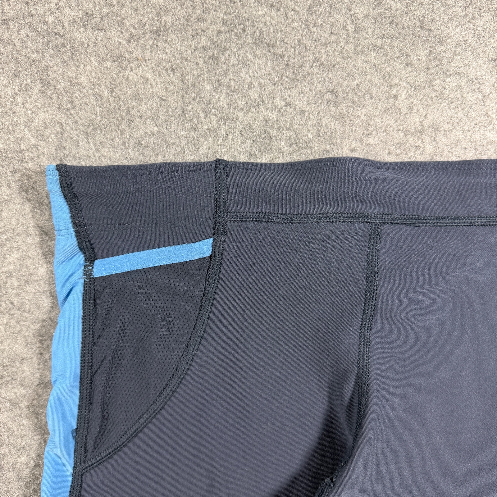 Nike Dri-FIT Capri Leggings Womens S Gray Blue Running Yoga Drawstring Pockets thumbnail 5