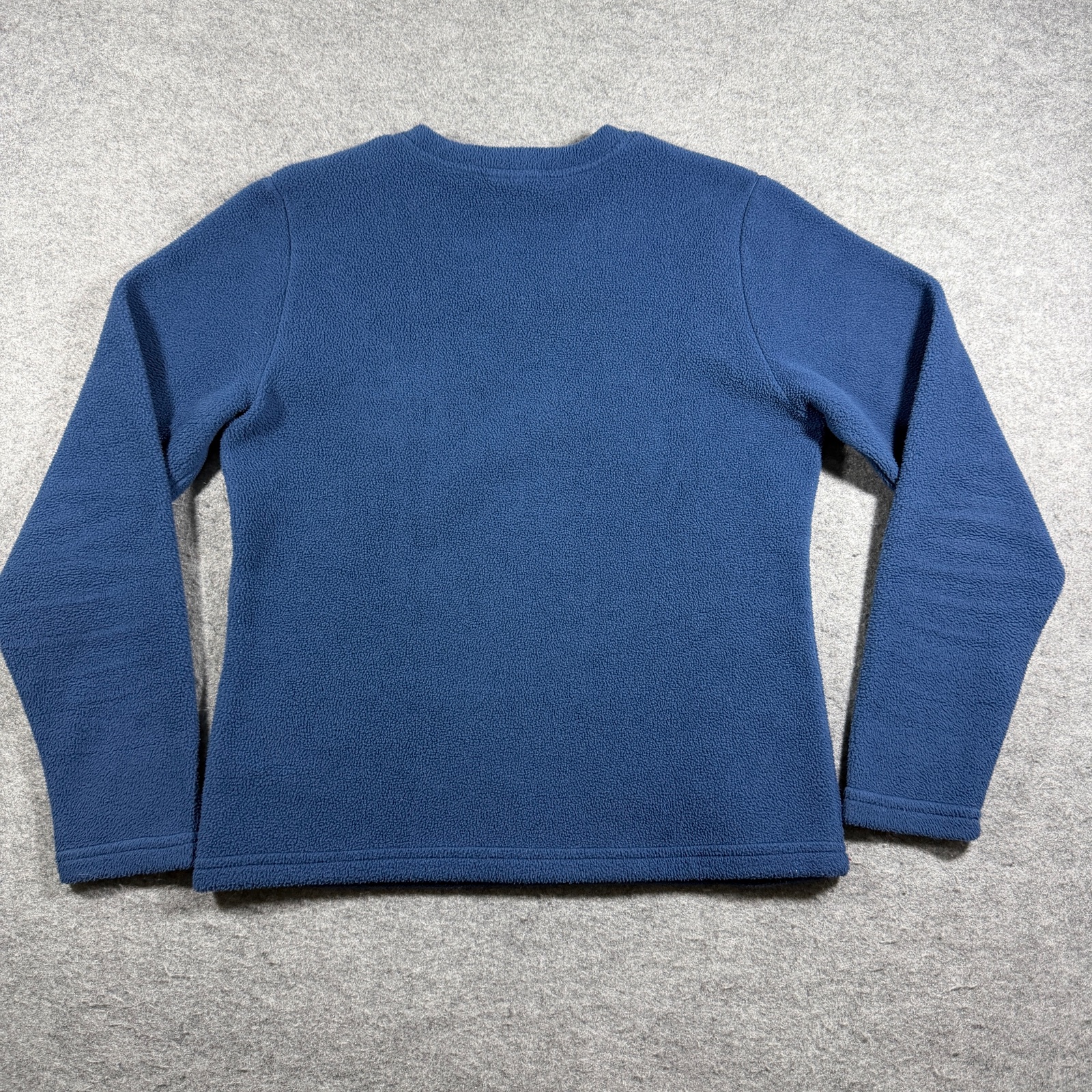 L.L.Bean Fuzzy Fleece Pullover Womens S Blue V-Neck Lightweight Casual Layering thumbnail 2