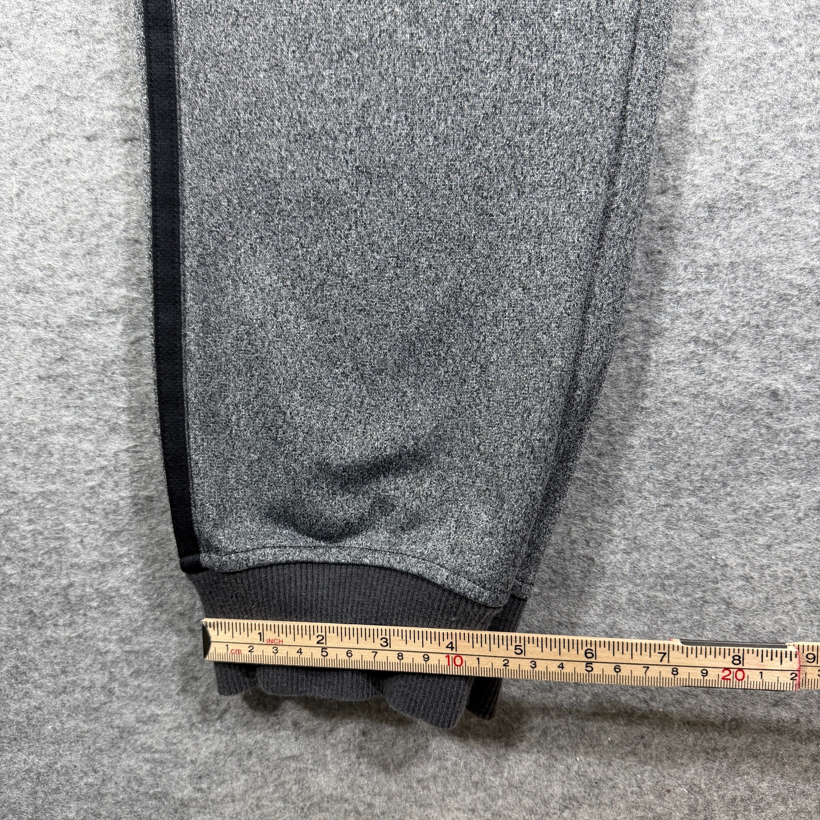 Adidas Joggers Mens L Heather Gray Black 3 Stripe Tapered Lounge Athletic thumbnail 11