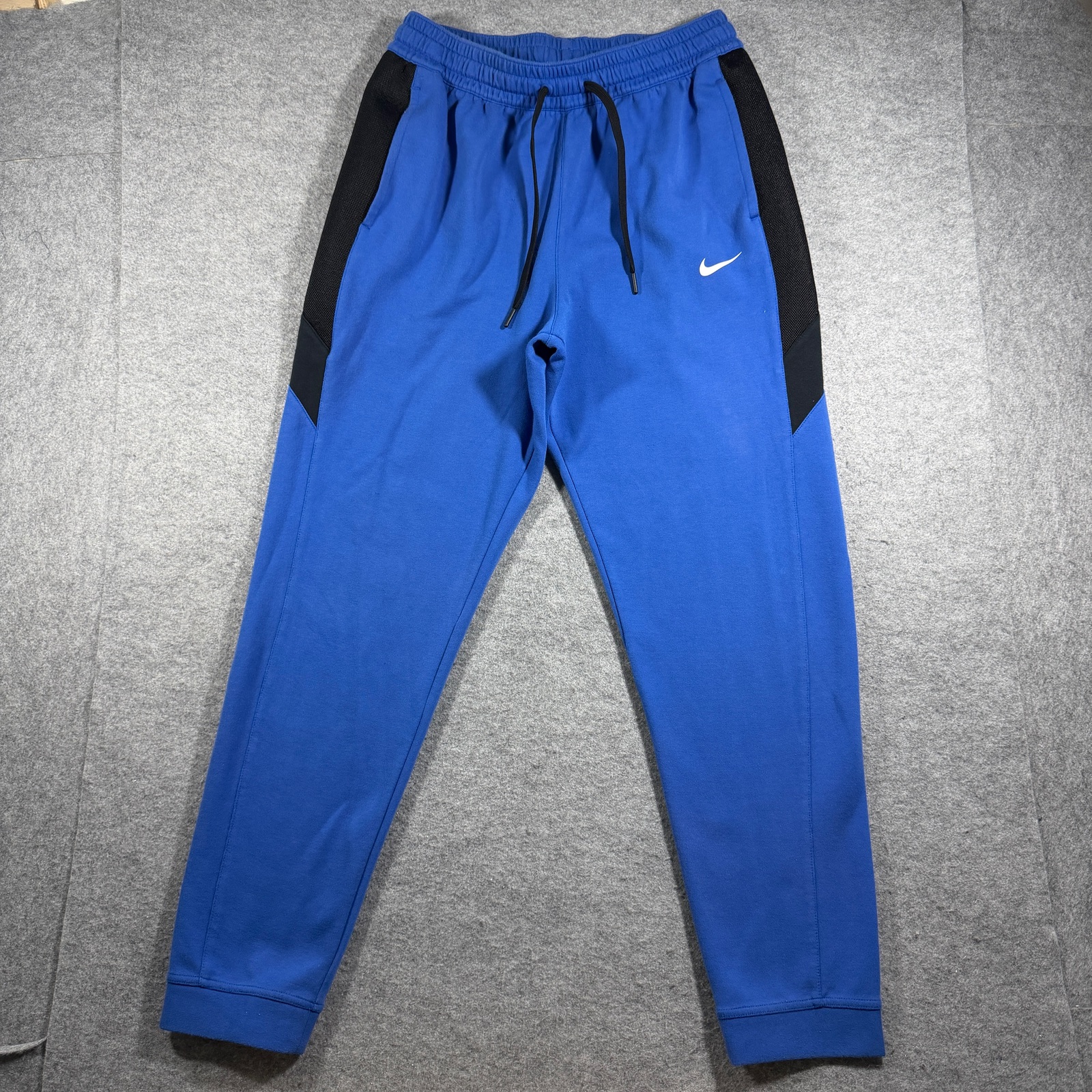 Nike Dri-FIT Joggers Mens L Blue Mesh Side Panels Running Training Athletic