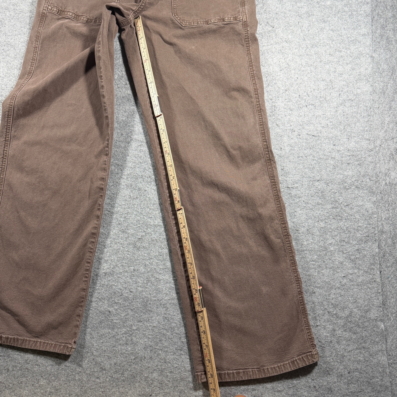 American Eagle Stovepipe Jeans Womens 4 Brown Canvas Adjustable Waist Utility thumbnail 8