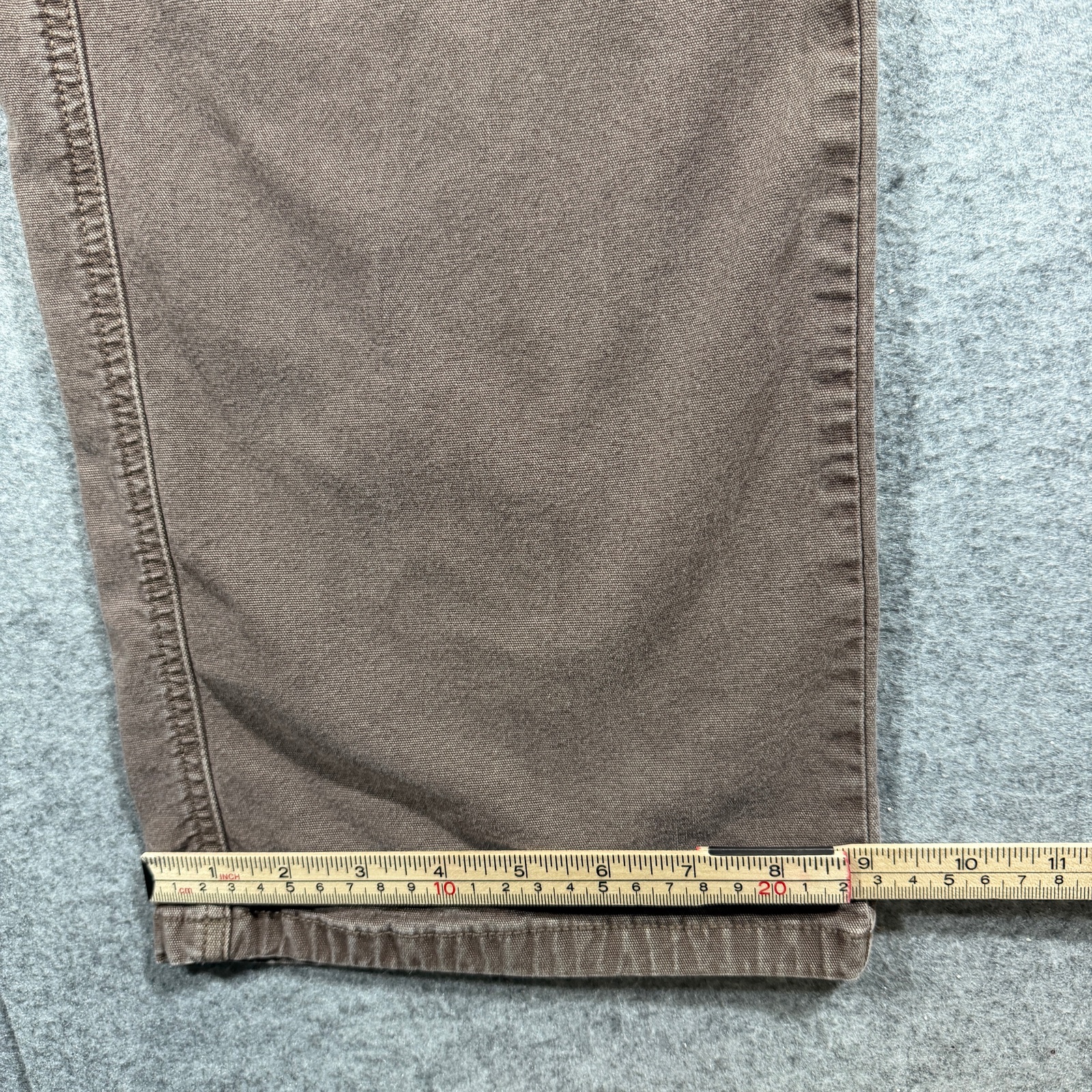 American Eagle Stovepipe Jeans Womens 4 Brown Canvas Adjustable Waist Utility thumbnail 11
