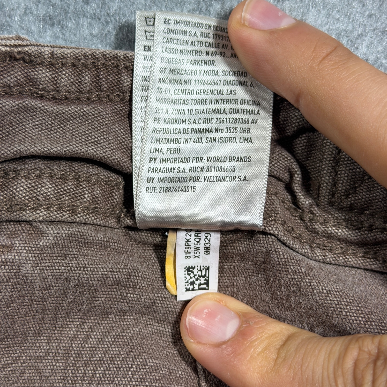 American Eagle Stovepipe Jeans Womens 4 Brown Canvas Adjustable Waist Utility thumbnail 13