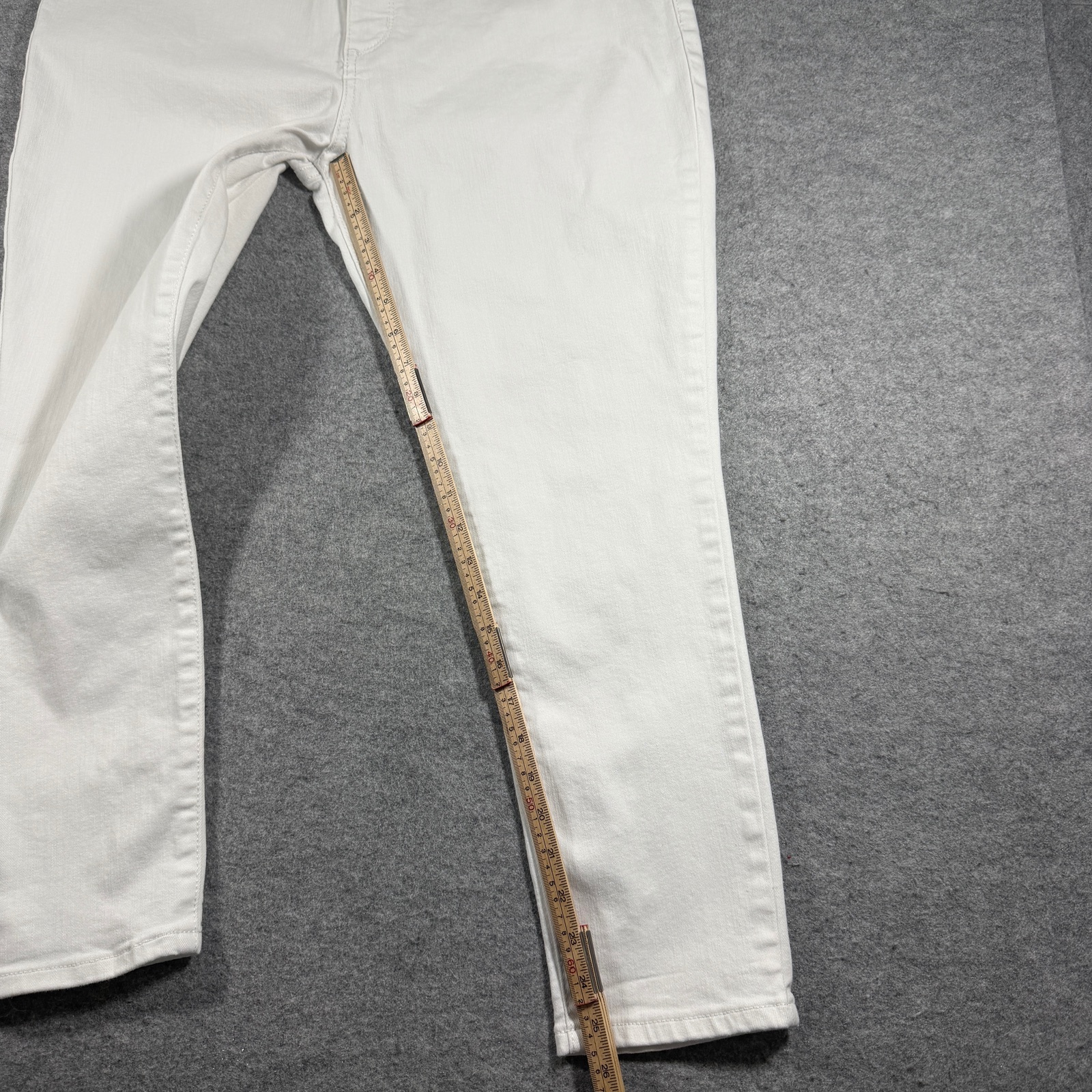 Lee Skinny Jeans Womens 16 Short White Mid Rise Stretch Denim Slim Fit Pants thumbnail 6