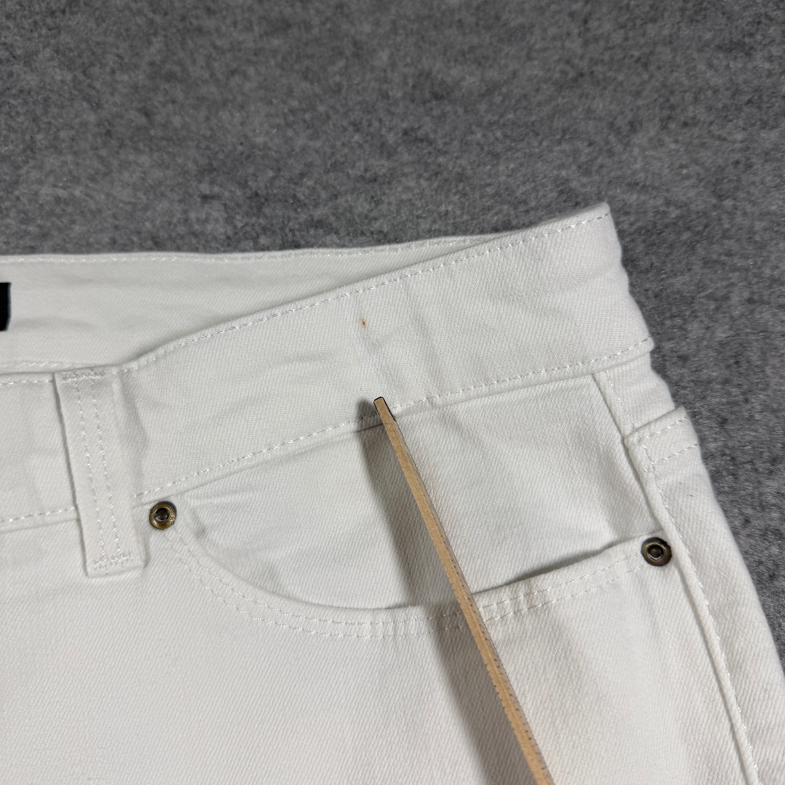Lee Skinny Jeans Womens 16 Short White Mid Rise Stretch Denim Slim Fit Pants thumbnail 8