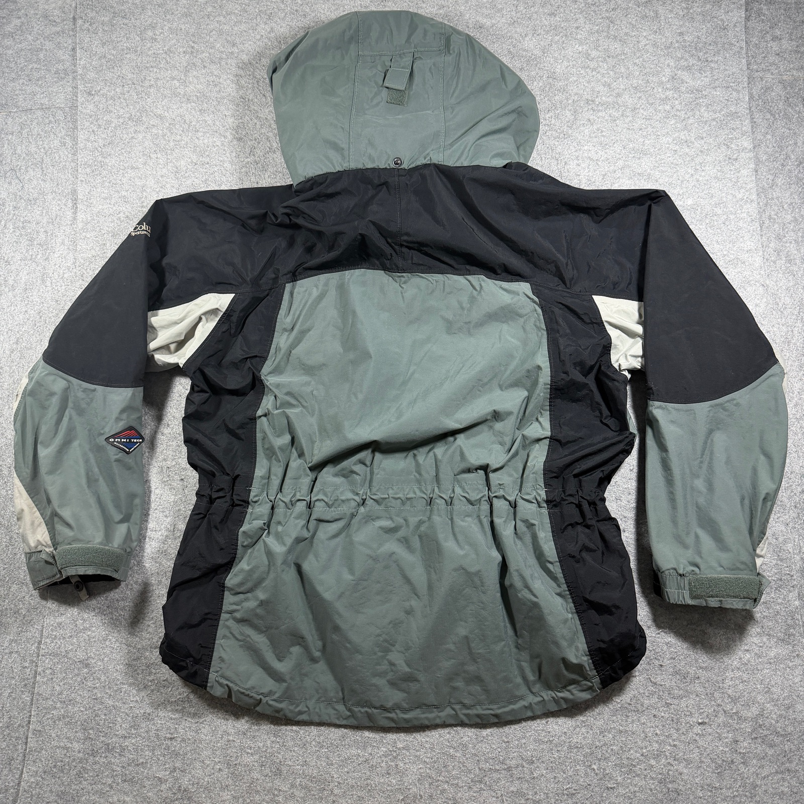 Columbia Omni-Tech Parka Jacket Womens XL Sage Green Hooded Waterproof Outdoor thumbnail 2