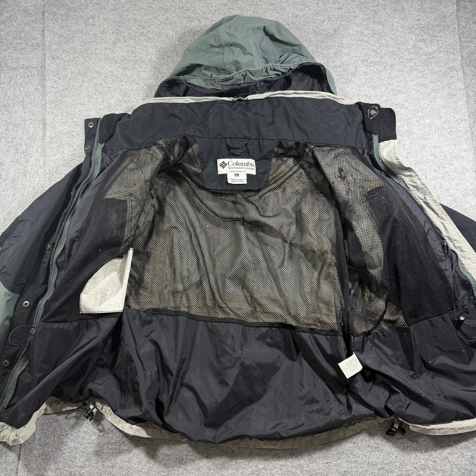 Columbia Omni-Tech Parka Jacket Womens XL Sage Green Hooded Waterproof Outdoor thumbnail 9