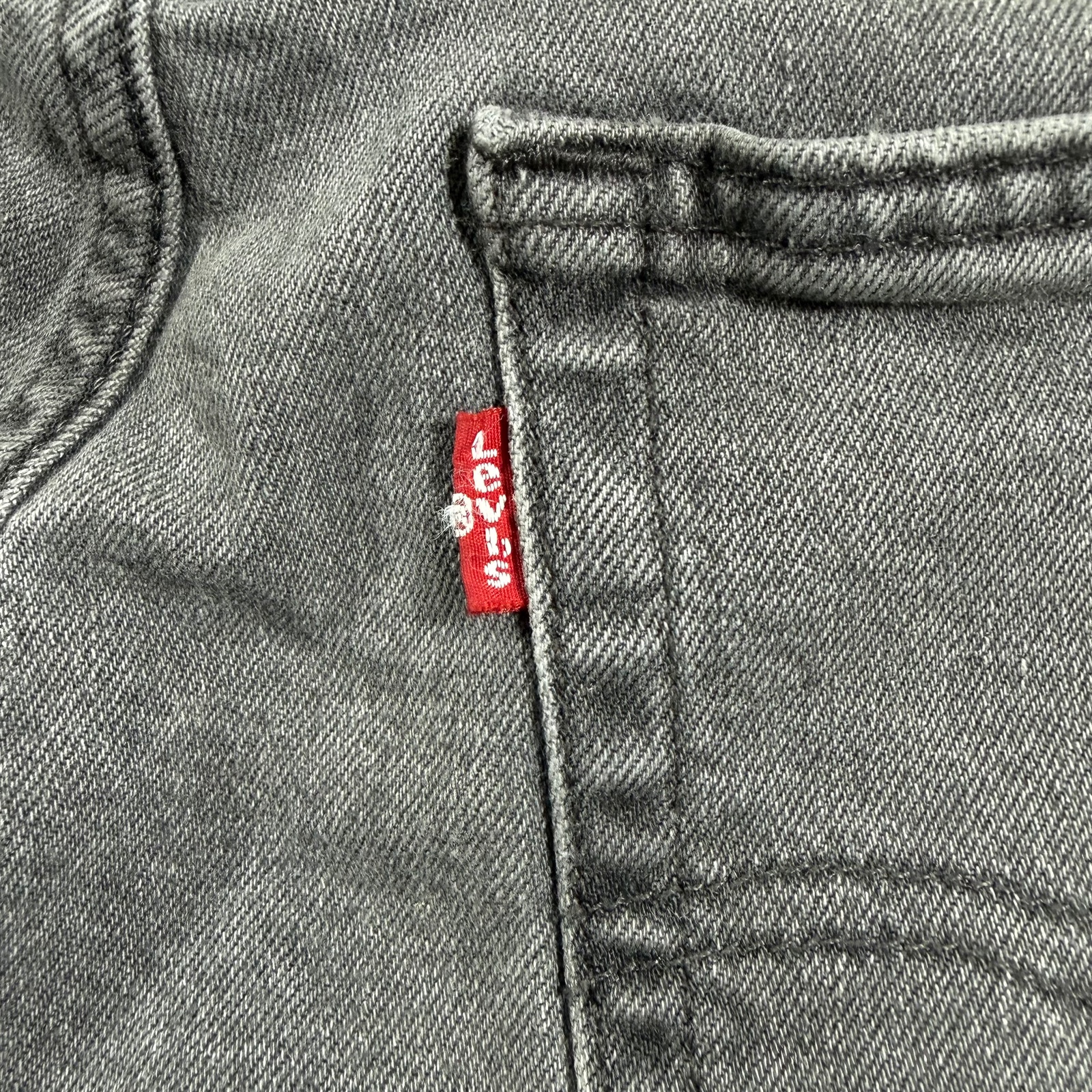 Levi's 502 Taper Jeans Mens 31x30 Dark Gray Stretch Denim Leather Patch Casual thumbnail 5