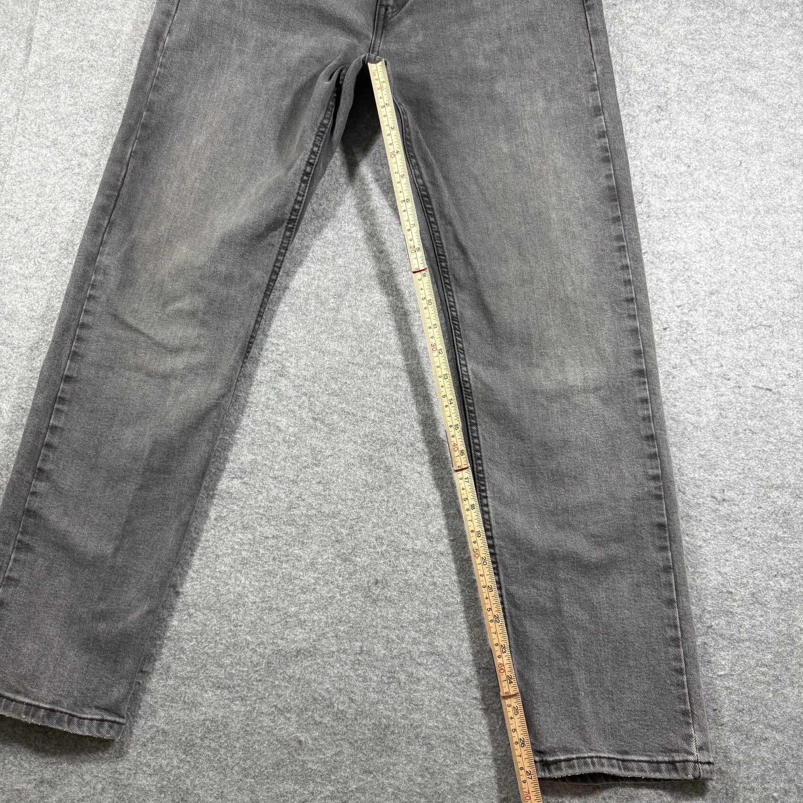 Levi's 502 Taper Jeans Mens 31x30 Dark Gray Stretch Denim Leather Patch Casual thumbnail 8