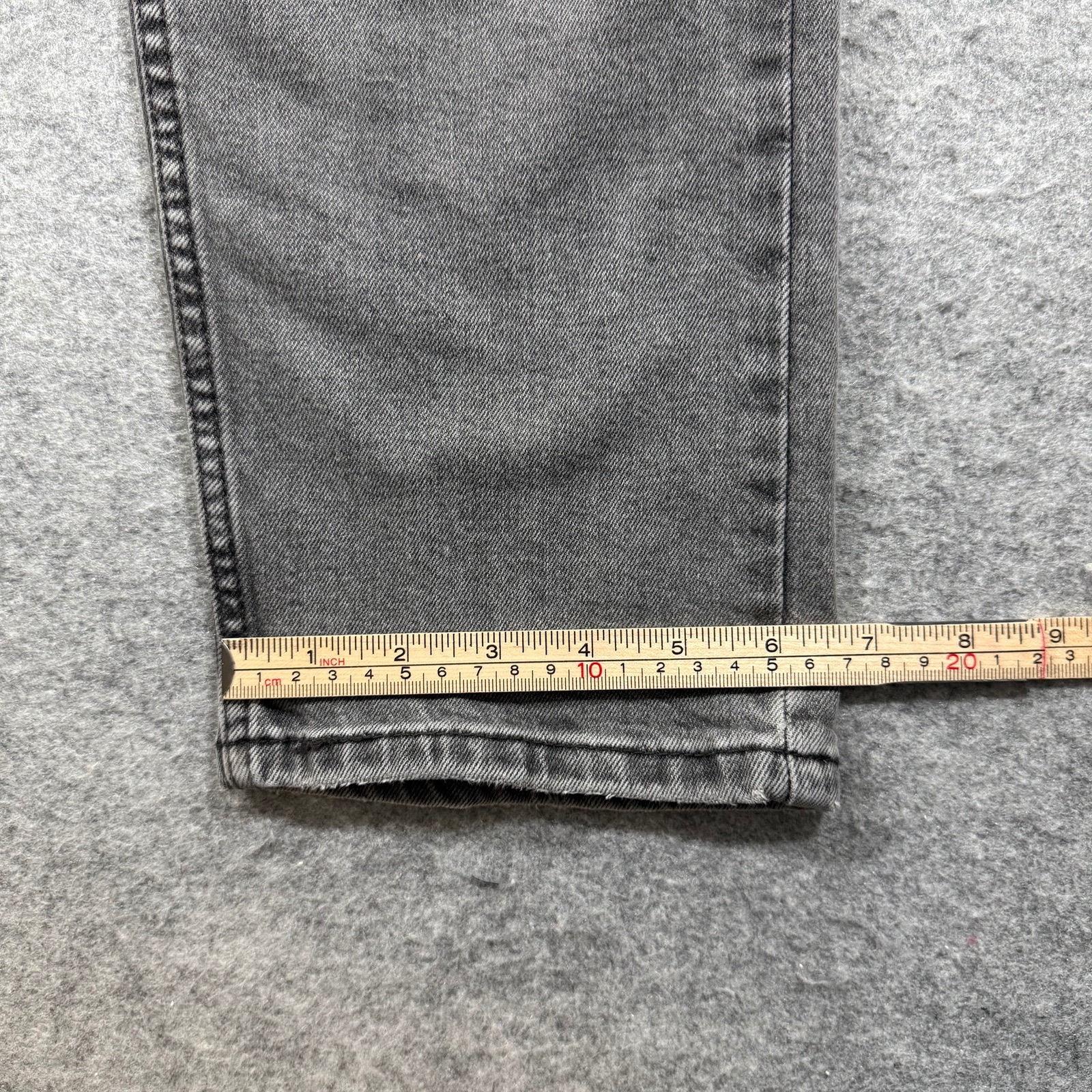 Levi's 502 Taper Jeans Mens 31x30 Dark Gray Stretch Denim Leather Patch Casual thumbnail 10