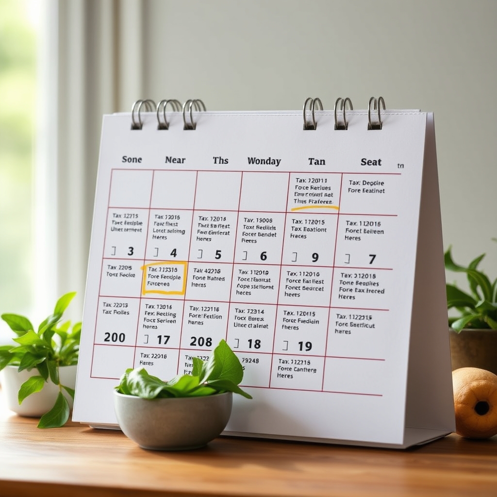 Tax filing calendar