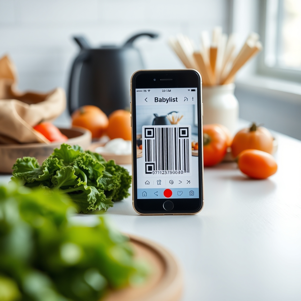 Babylist app scanning a product barcode