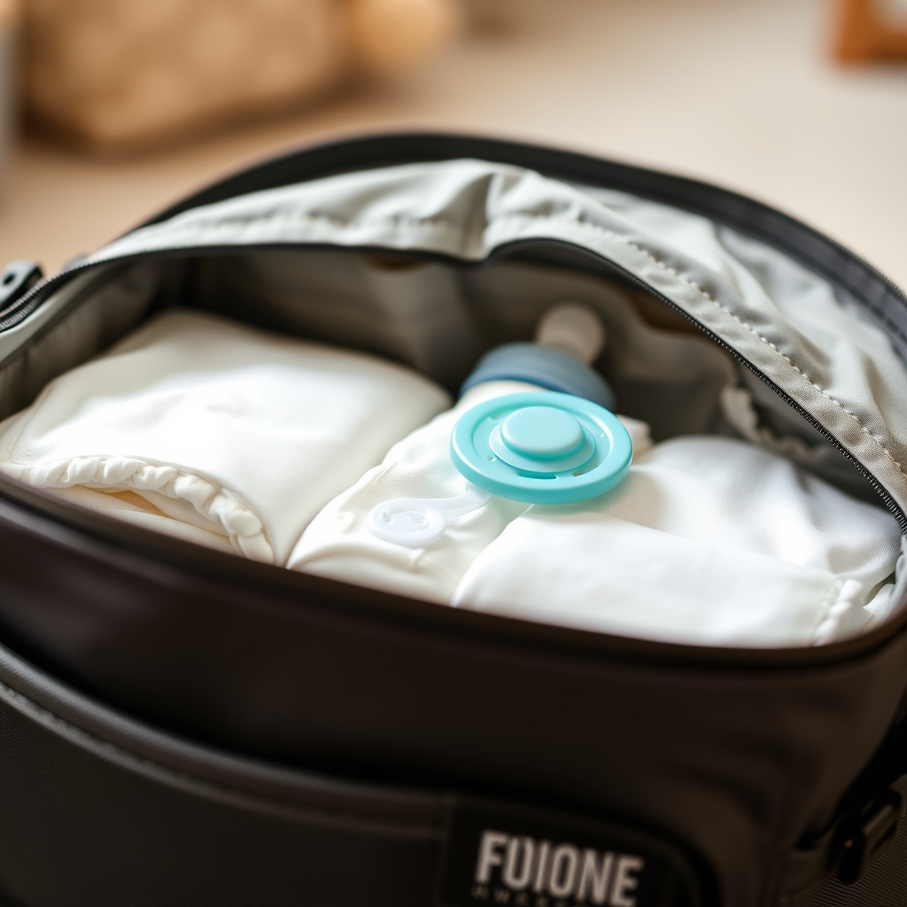 Organized diaper bag for flight