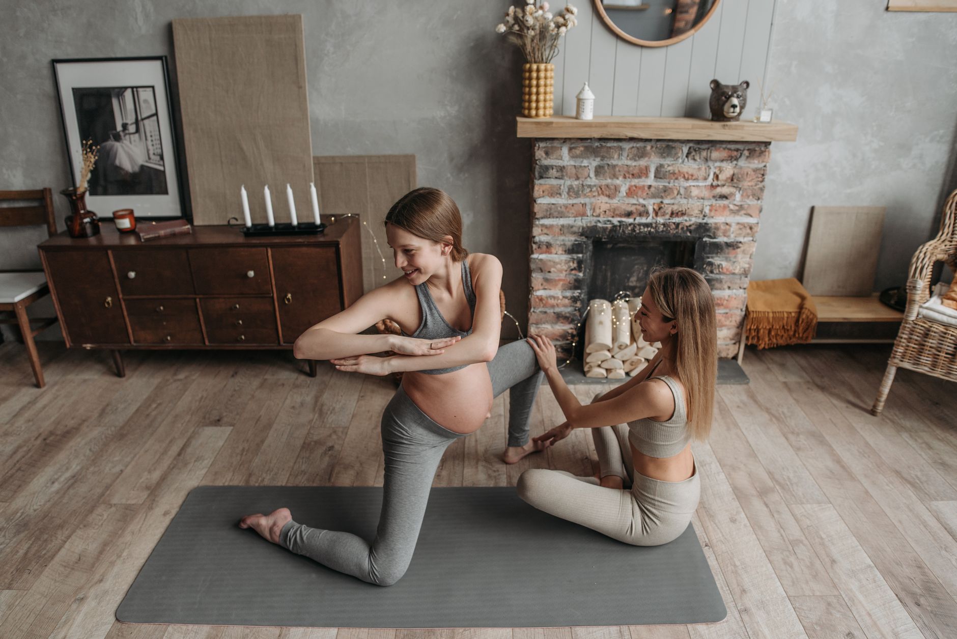 Prenatal yoga for fetal movement