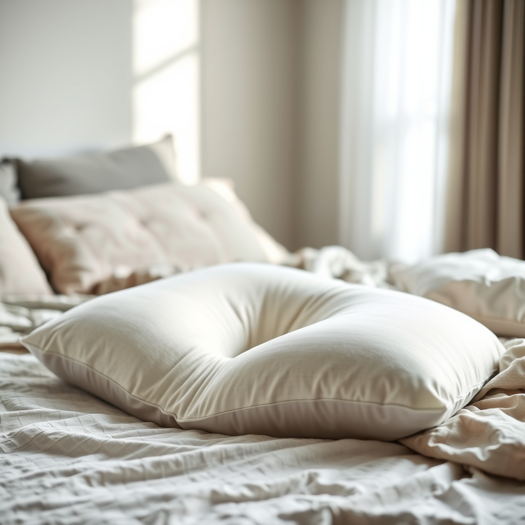 C‑shaped pregnancy pillow for comfort