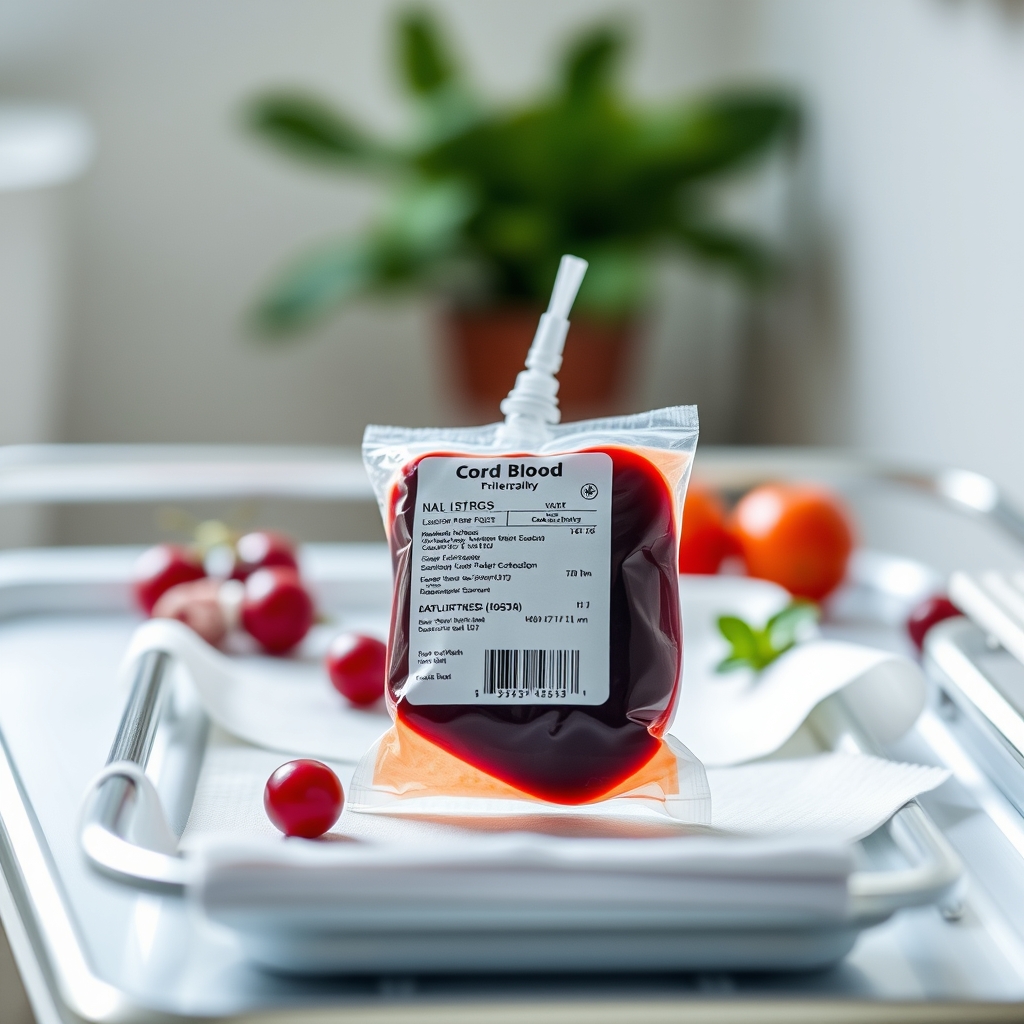 Sealed cord blood collection bag