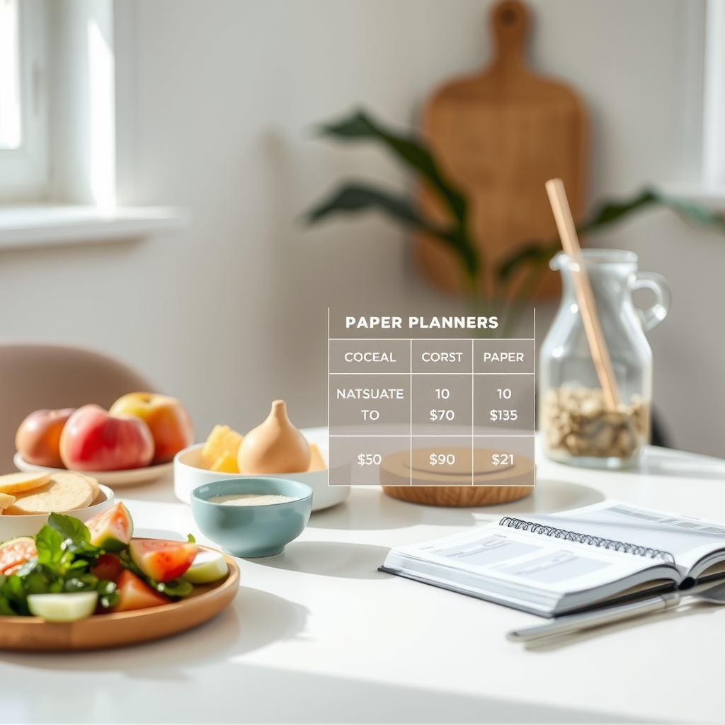 A comparison table of digital and paper planners for moms.