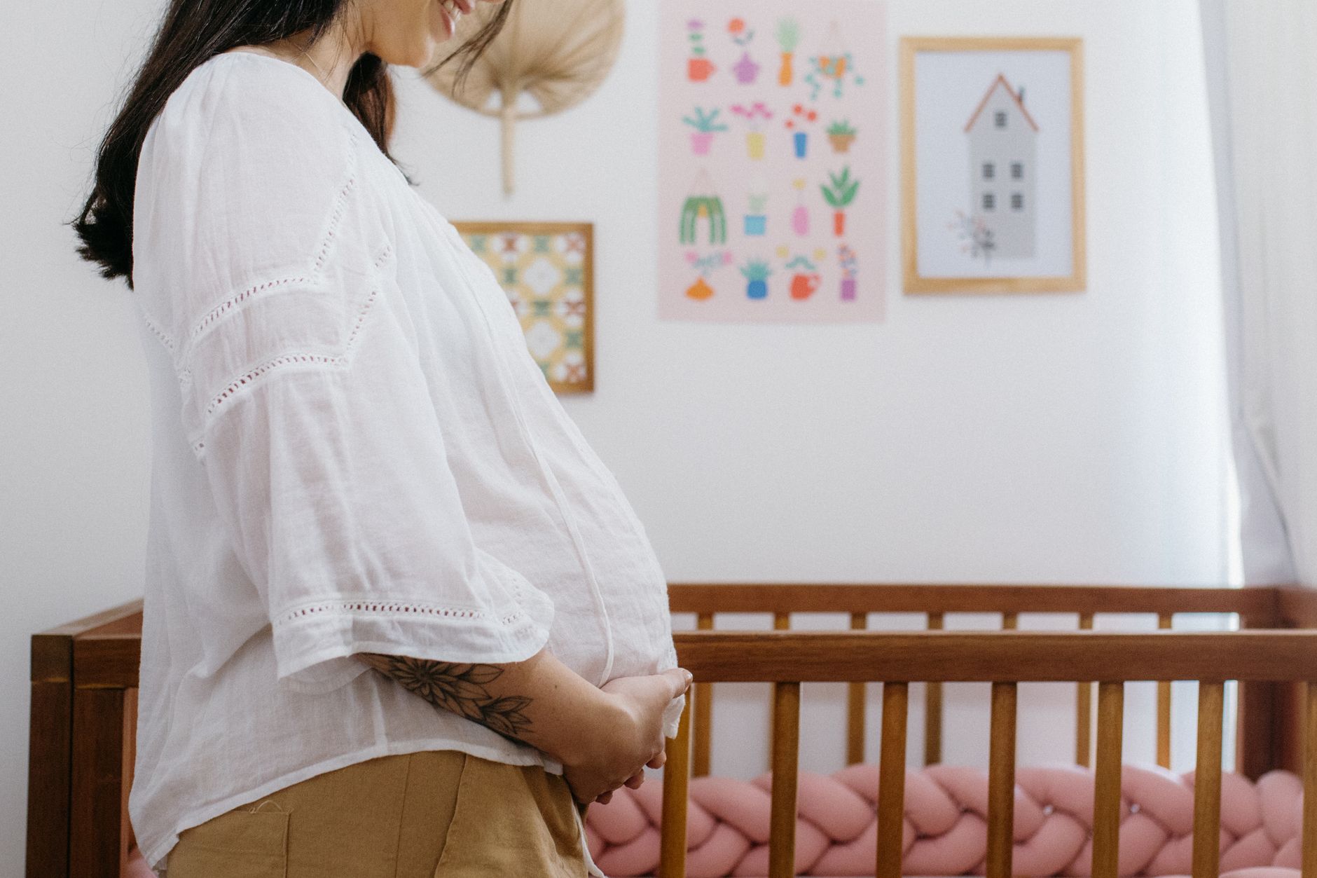Parent soothing baby early in the morning