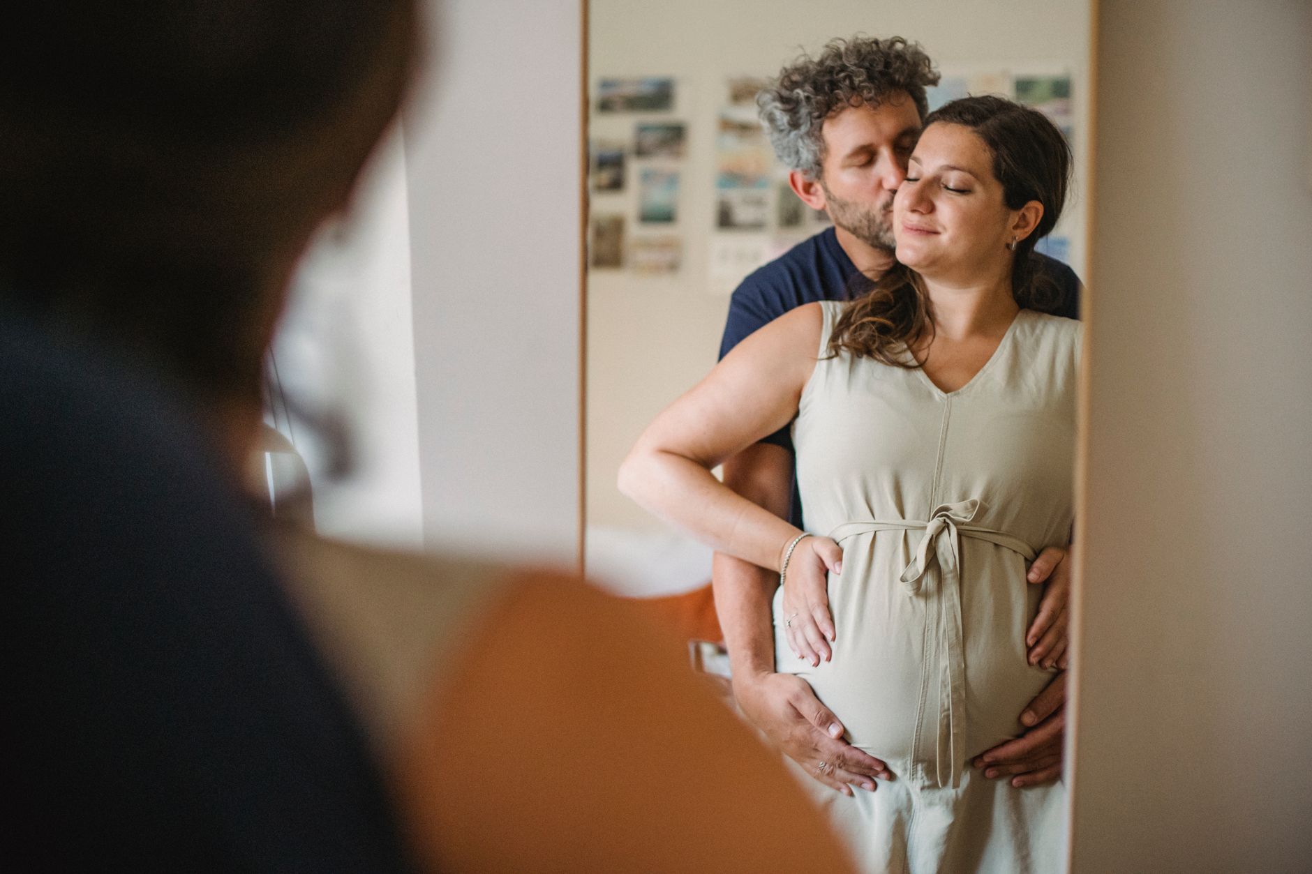 Woman reflecting on body image after IVF
