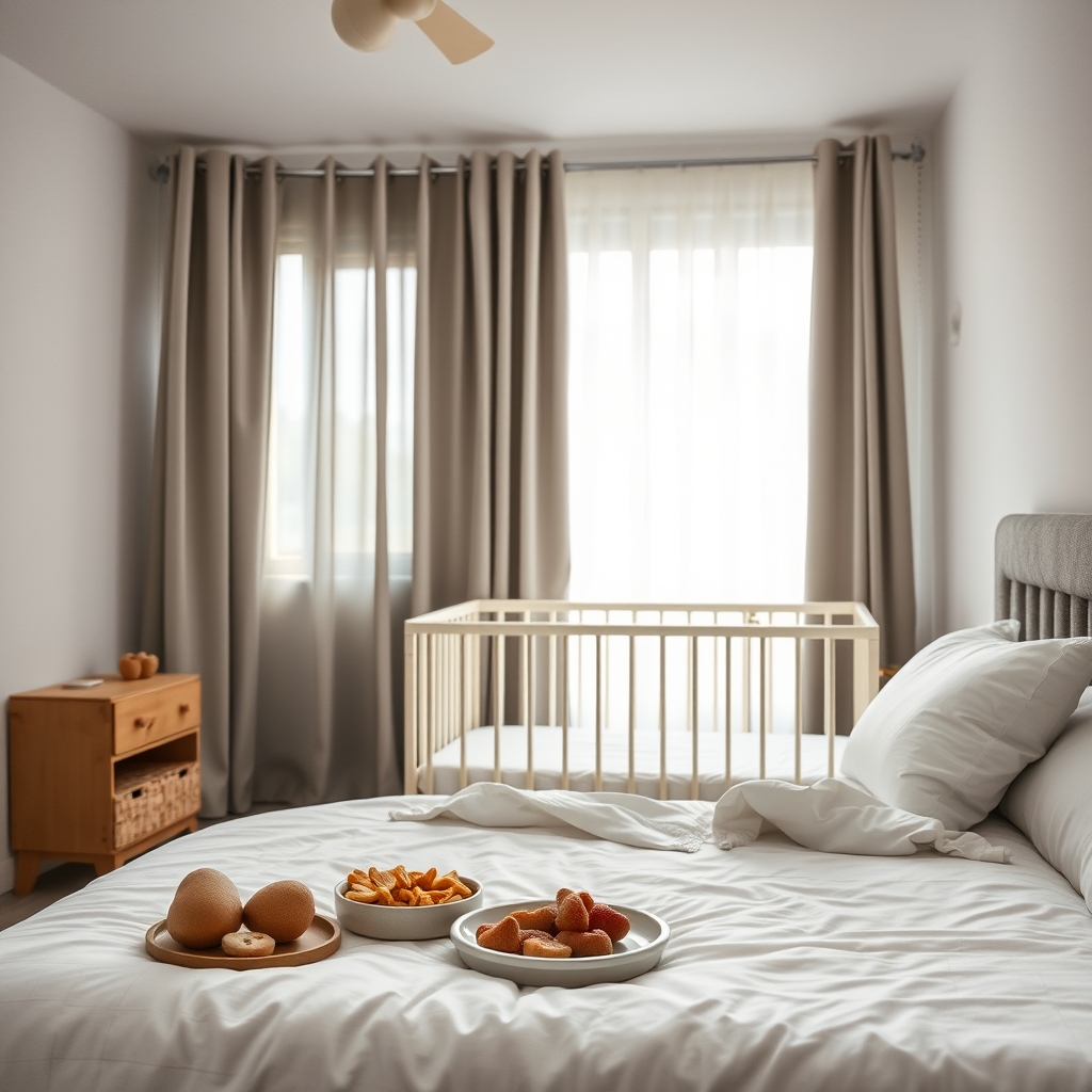 Calm postpartum bedroom