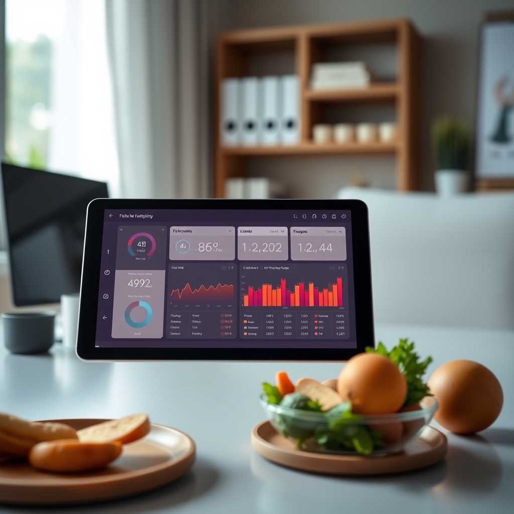 Close-up of a computer screen displaying AI‑generated fetal health dashboard with Doppler graphs and risk scores