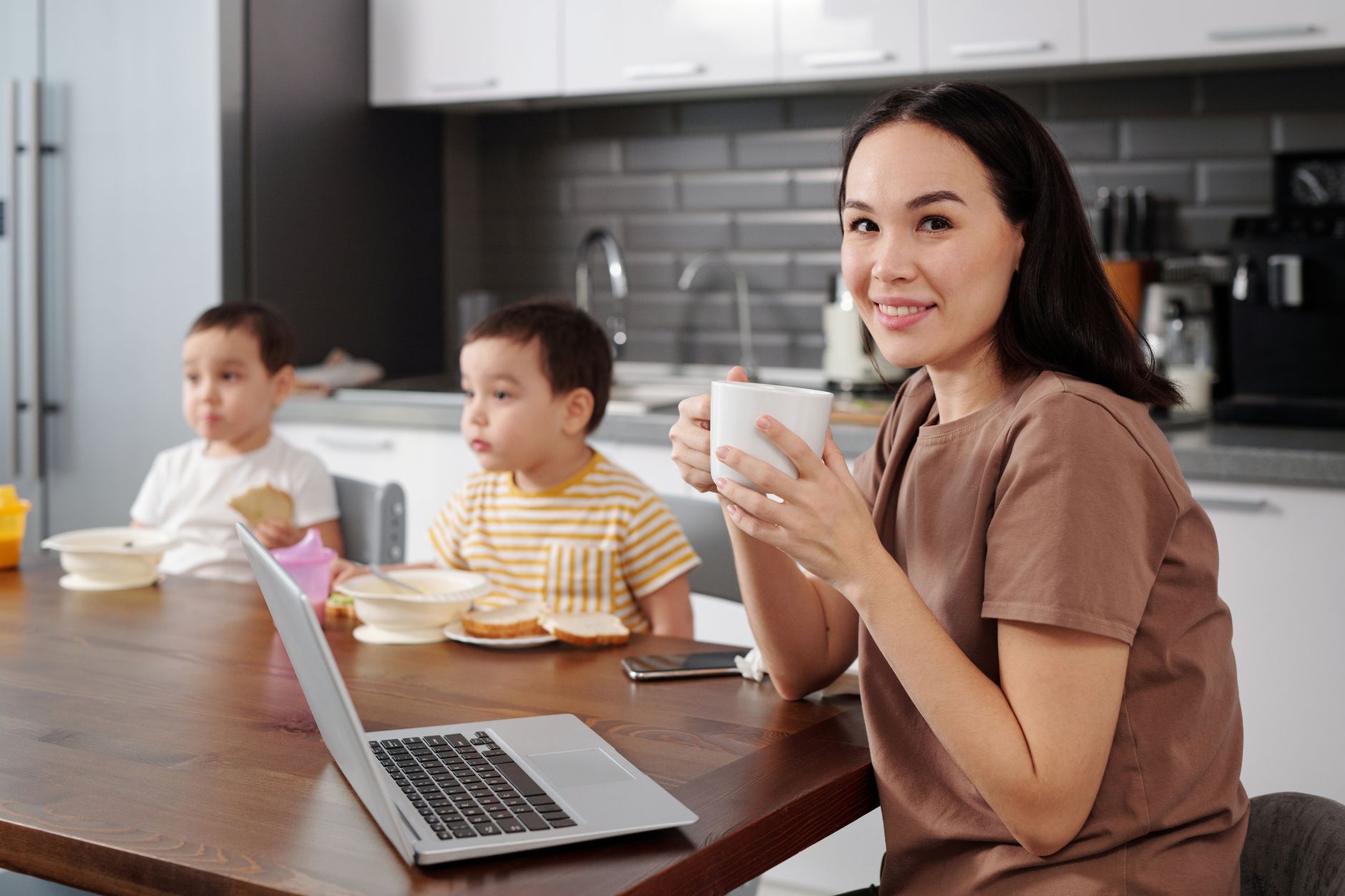 Mother reviewing pediatrician checklist