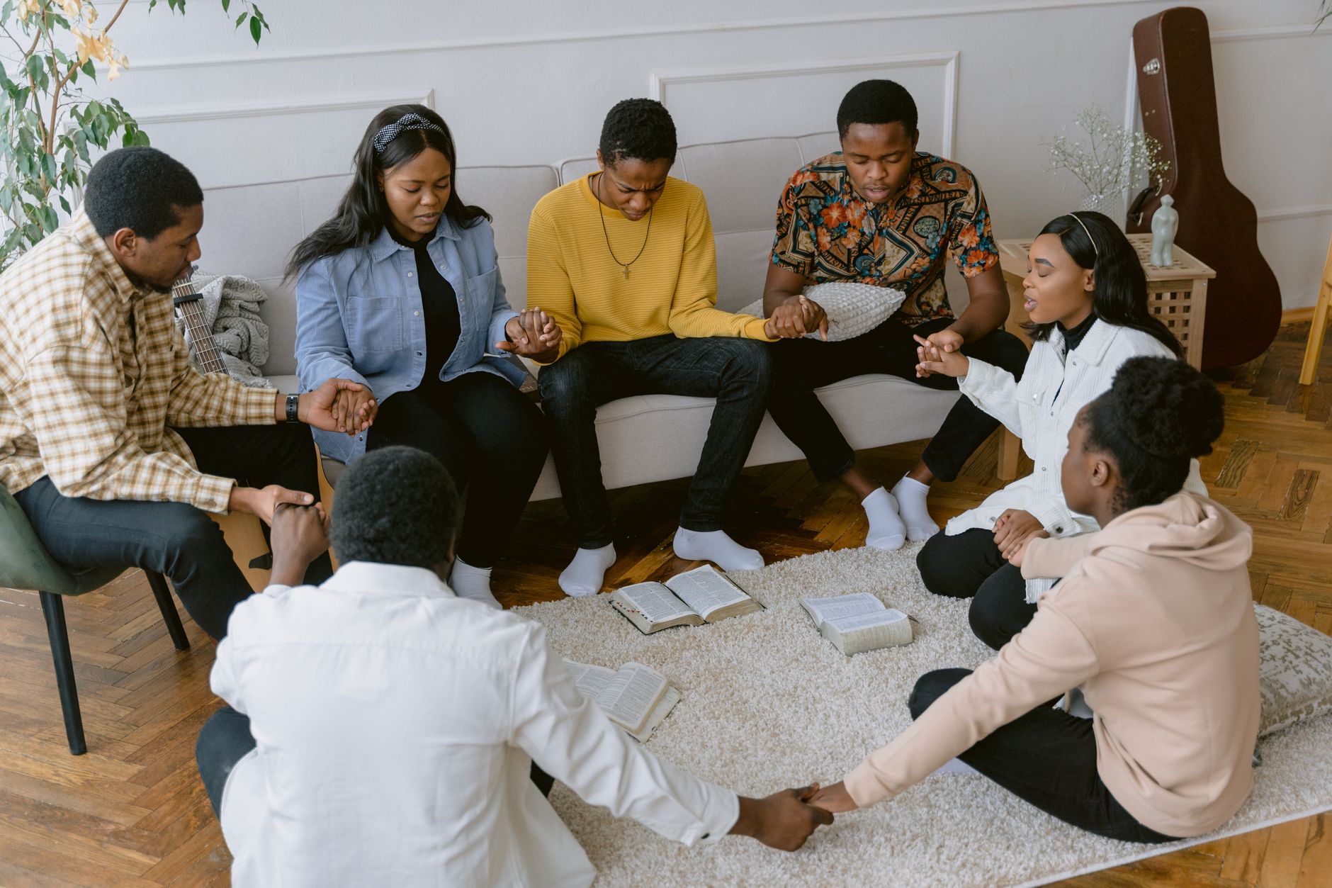 A group of women in a support circle