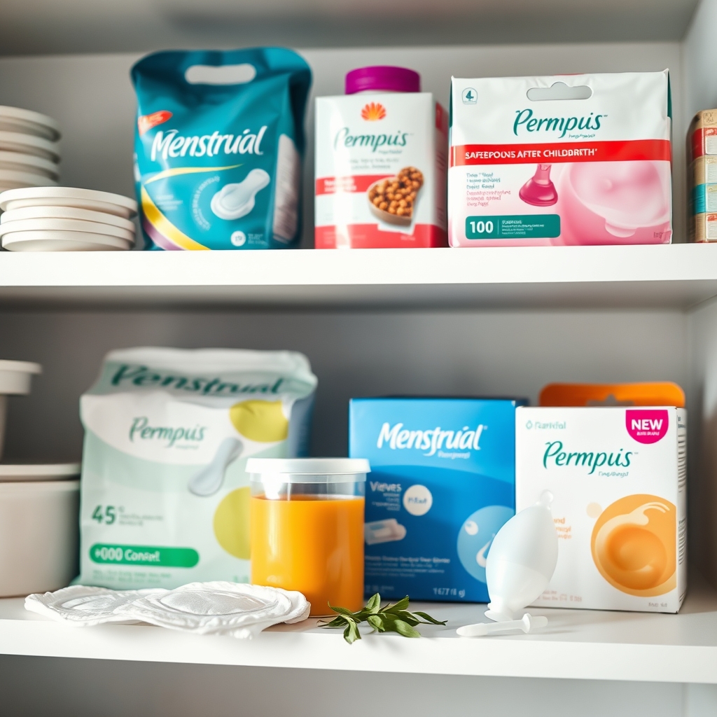 Menstrual products for postpartum use