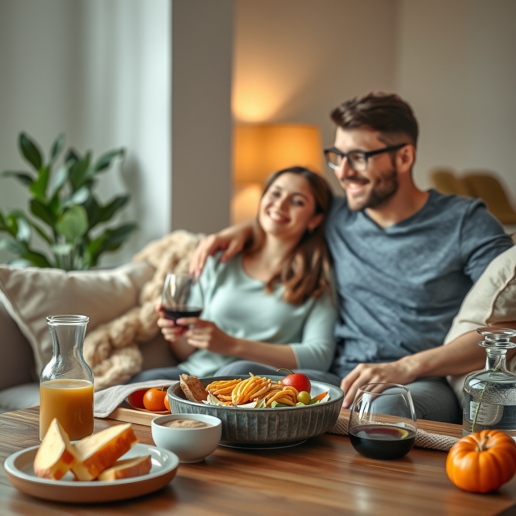 Family spending time together at home