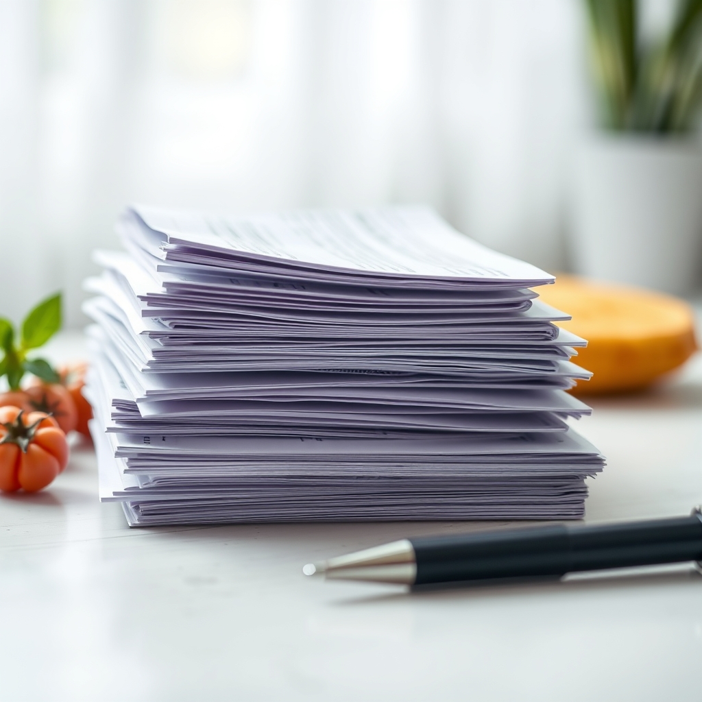 Stack of receipts for FSA claims