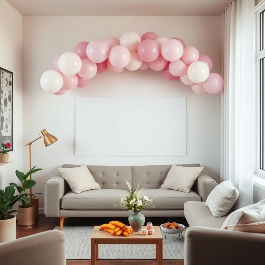 Small space gender reveal decorations