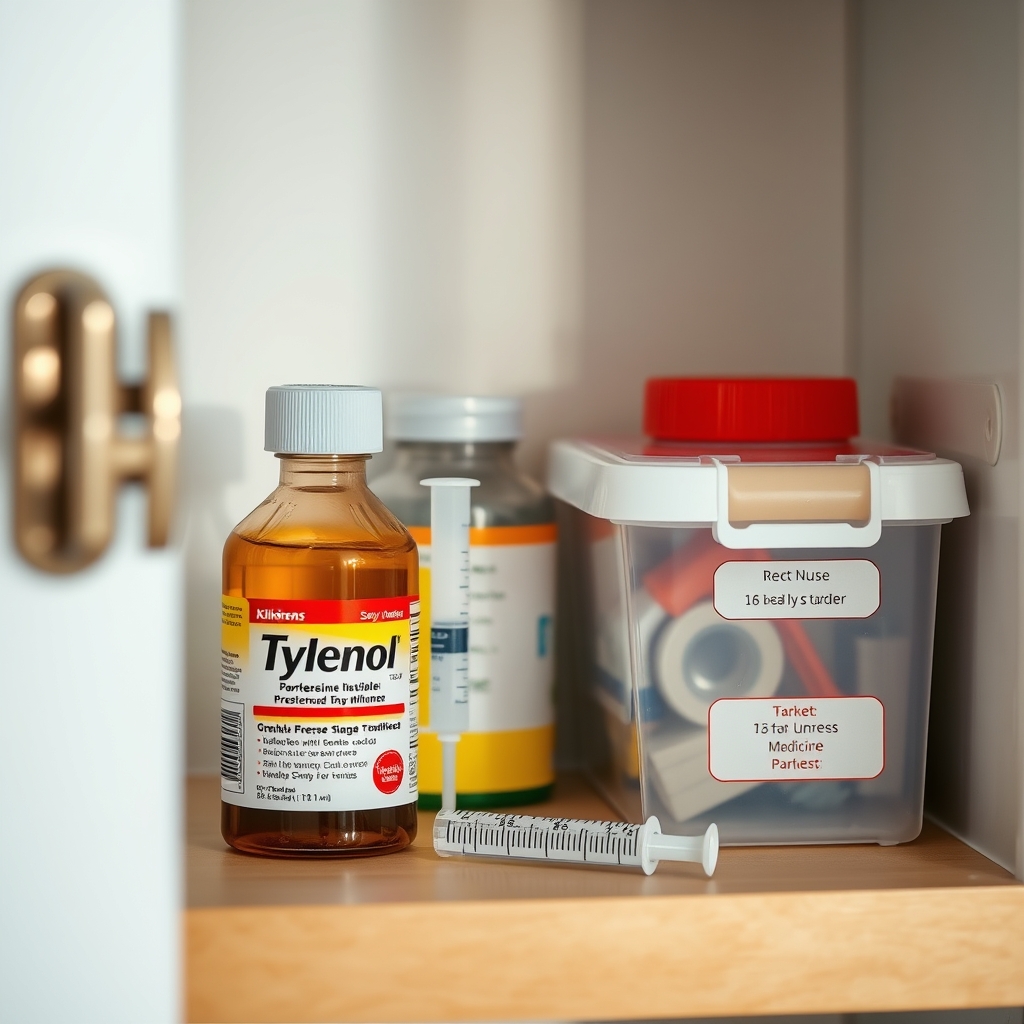 Proper storage of children’s Tylenol