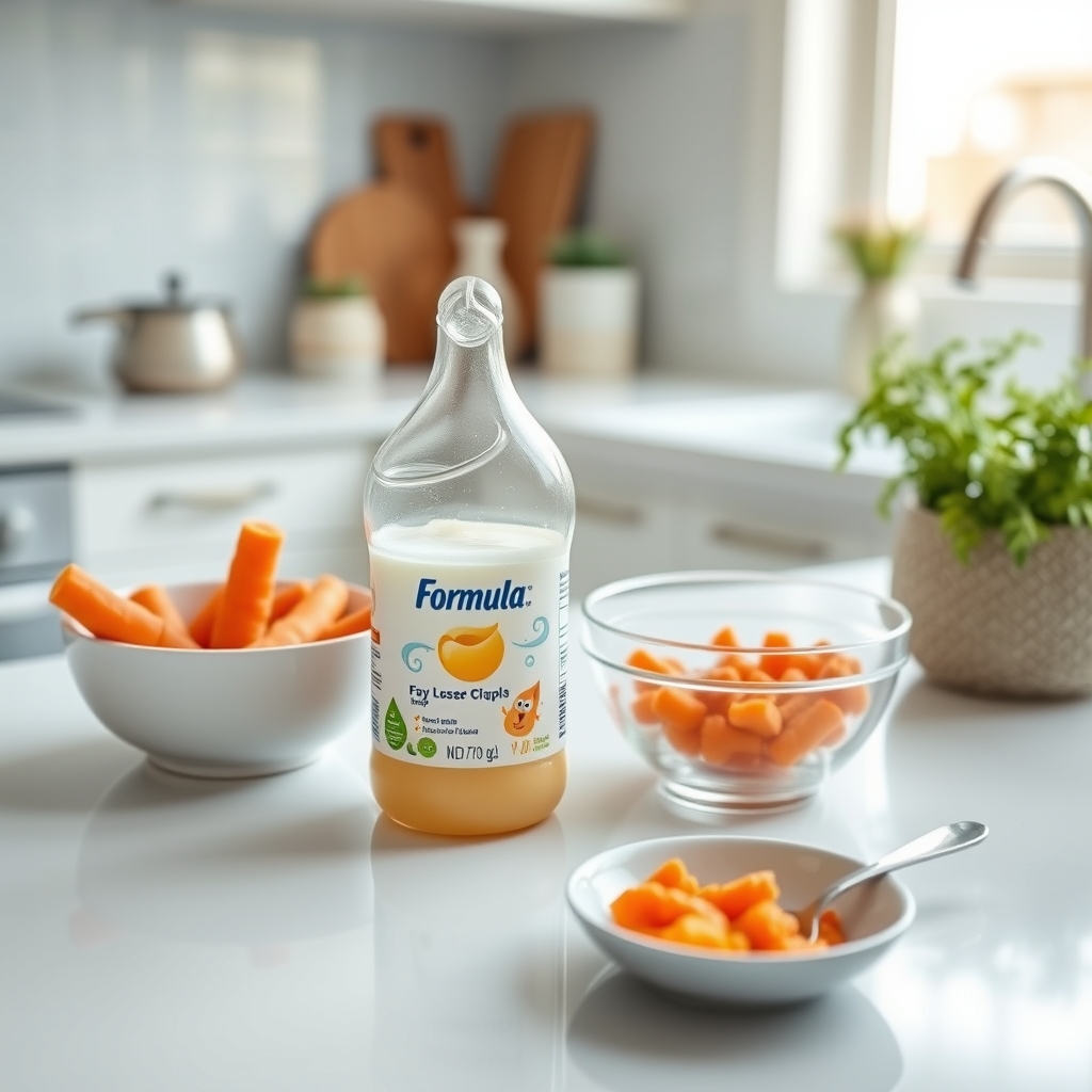 Formula feeding with solids