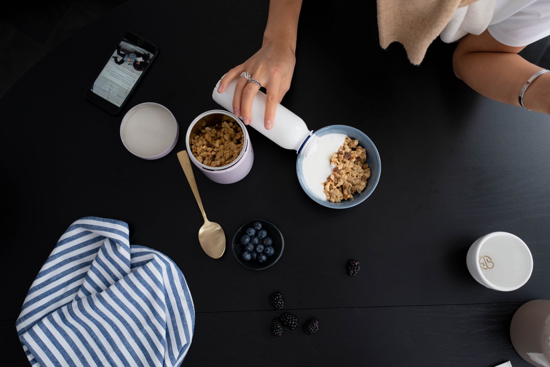 Infant cereal and formula bottle