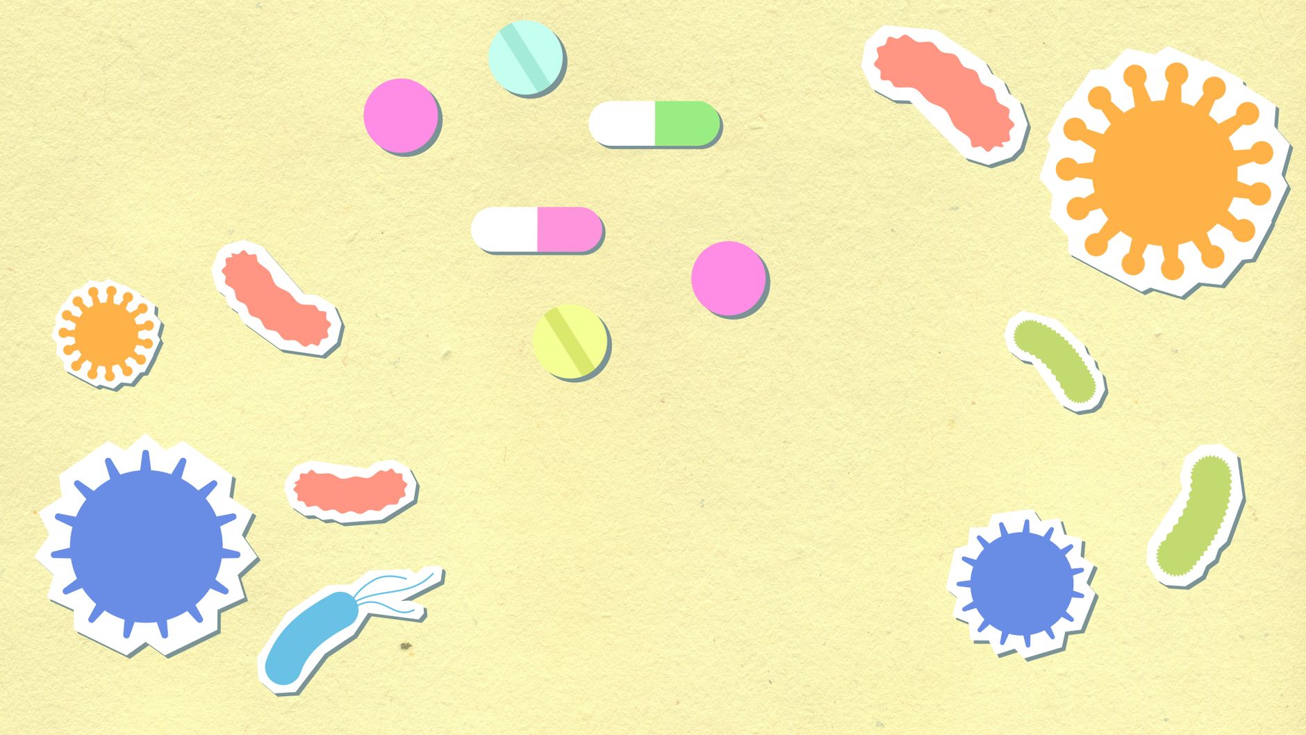 Infant gut microbiome illustration