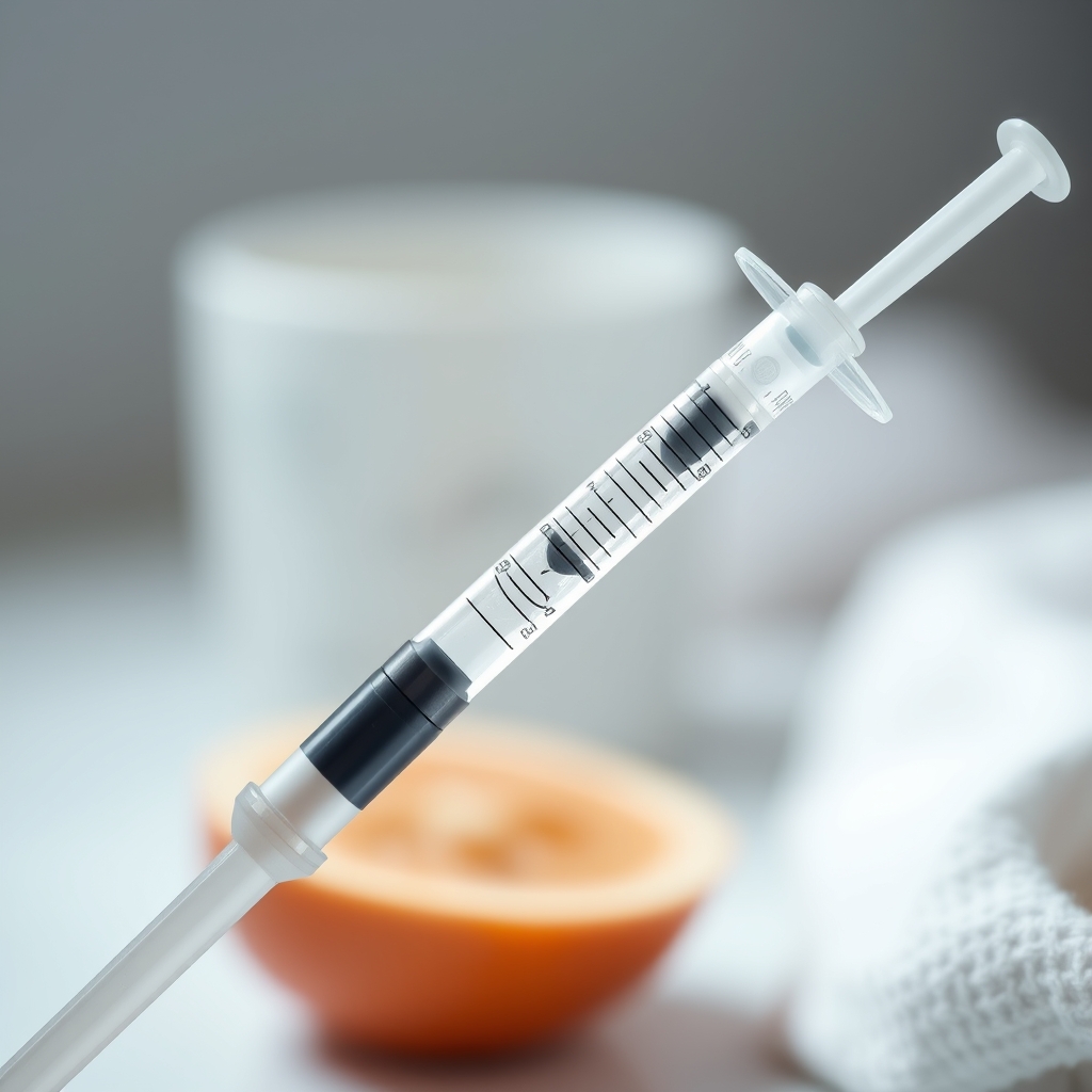 Calibrated oral syringe showing 0.125 mL