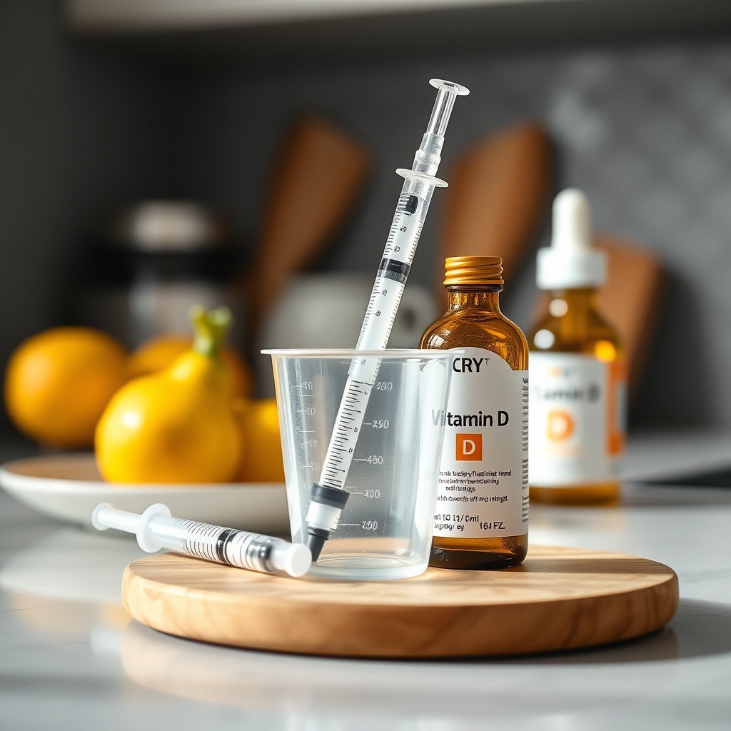 Vitamin D drops preparation