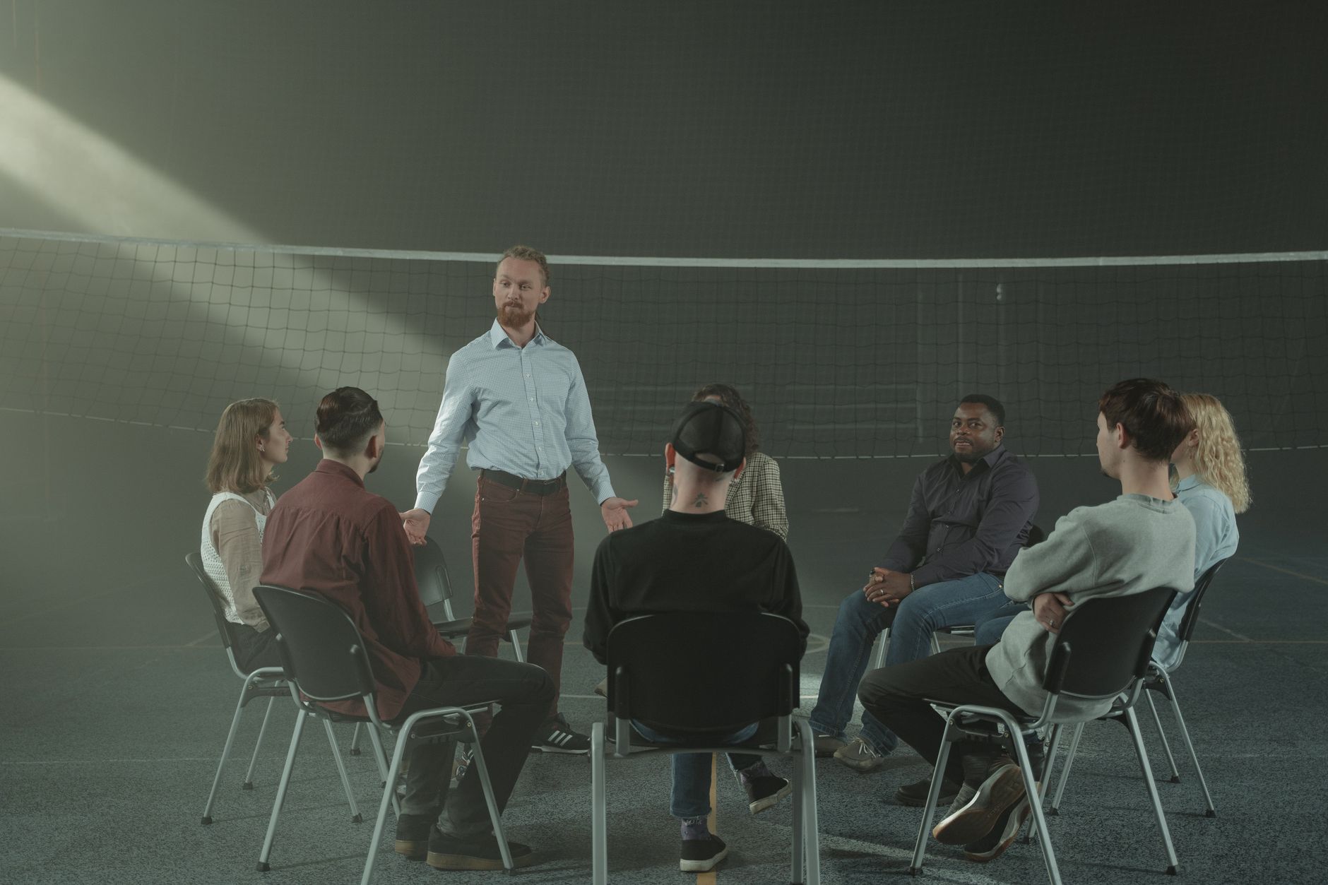 Prenatal support group meeting