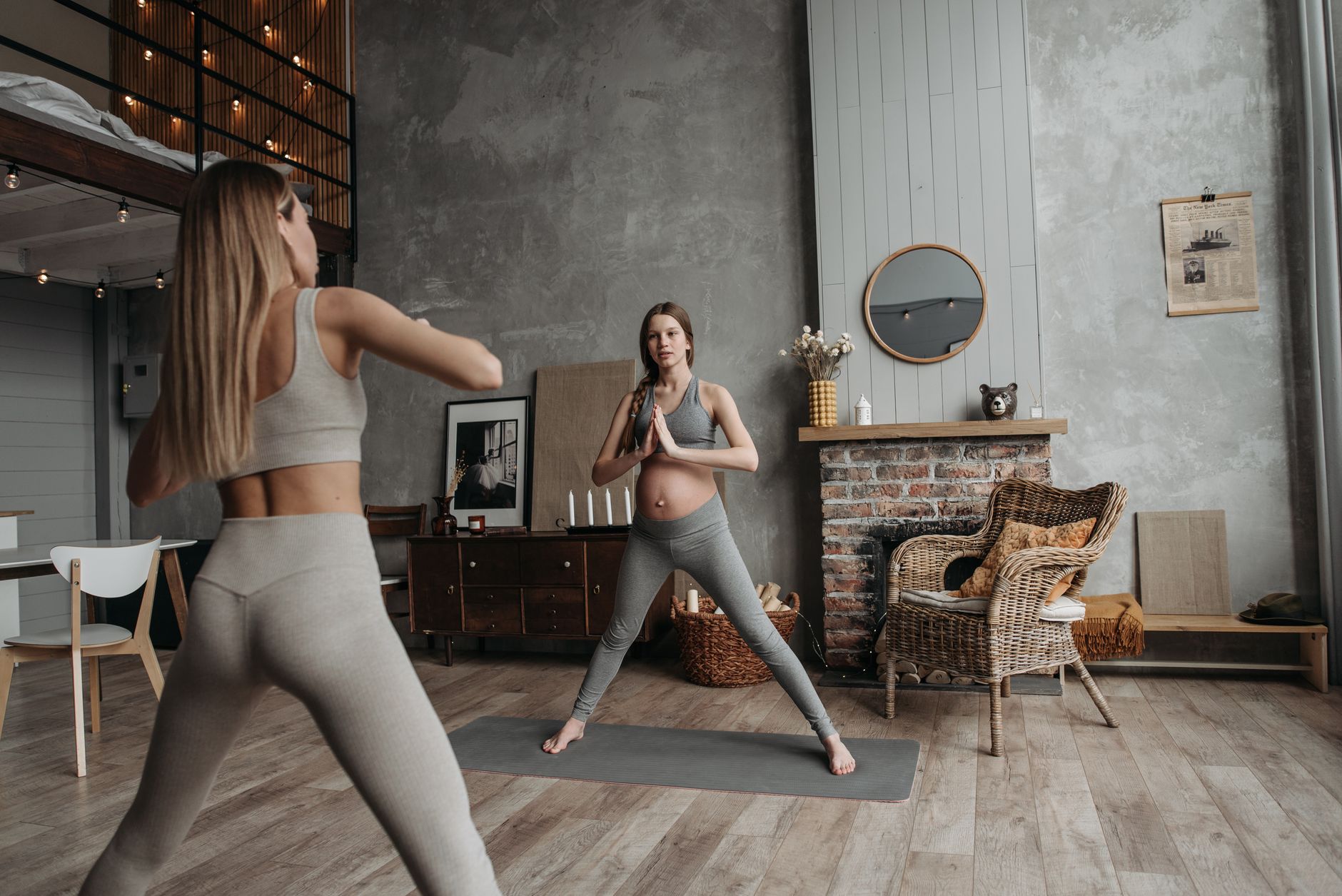 Prenatal yoga for calming fetal activity