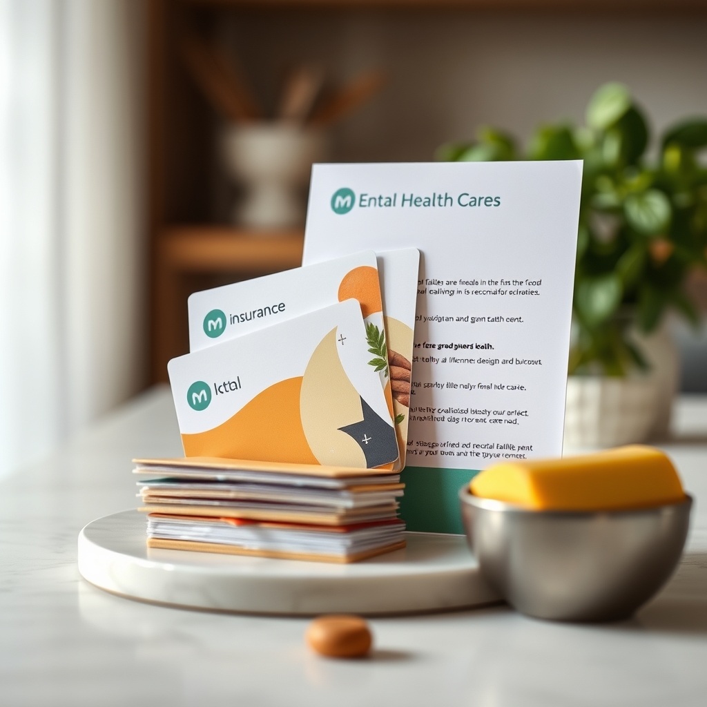 Insurance documents and mental health brochure